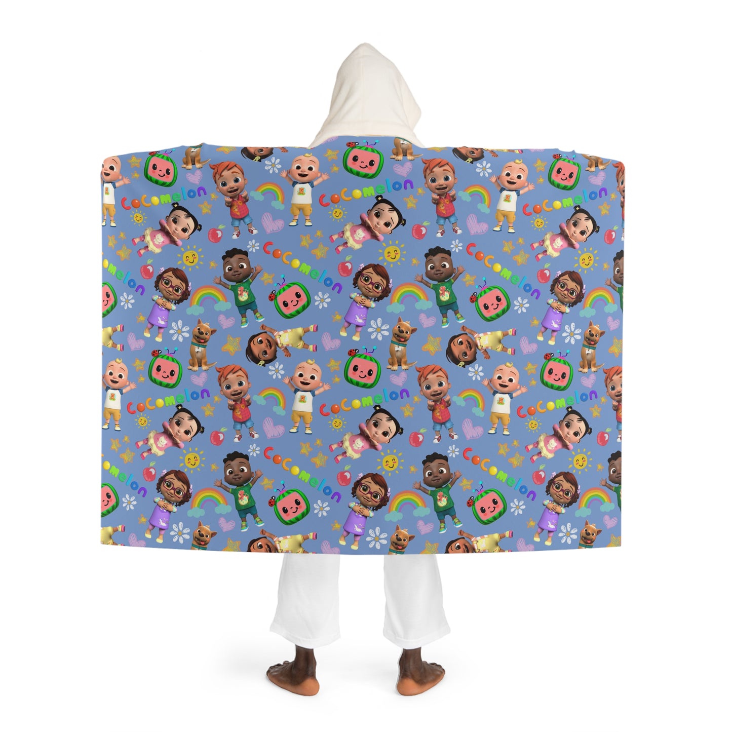 Coco Melon Hooded Sherpa Fleece Blanket