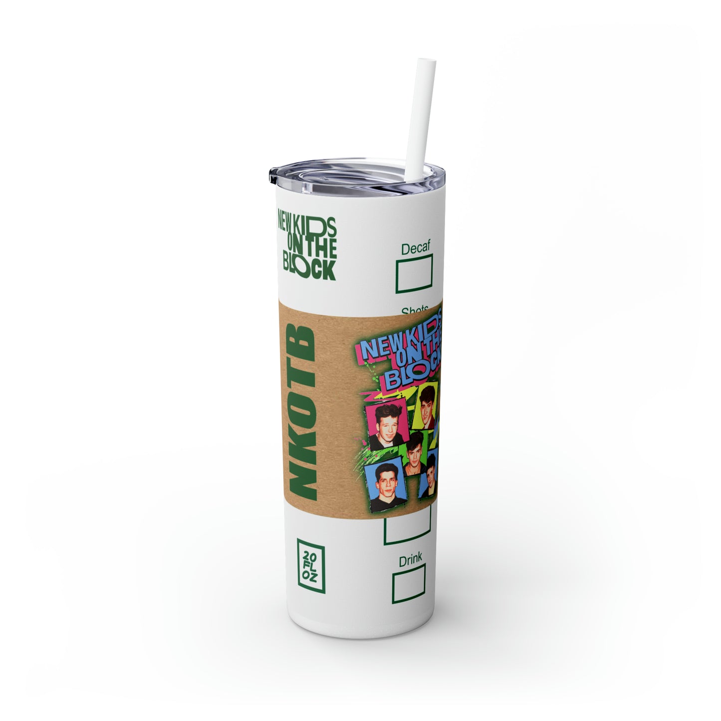 NKOTB New Kids on The Block 90's Skinny Tumbler, 20oz