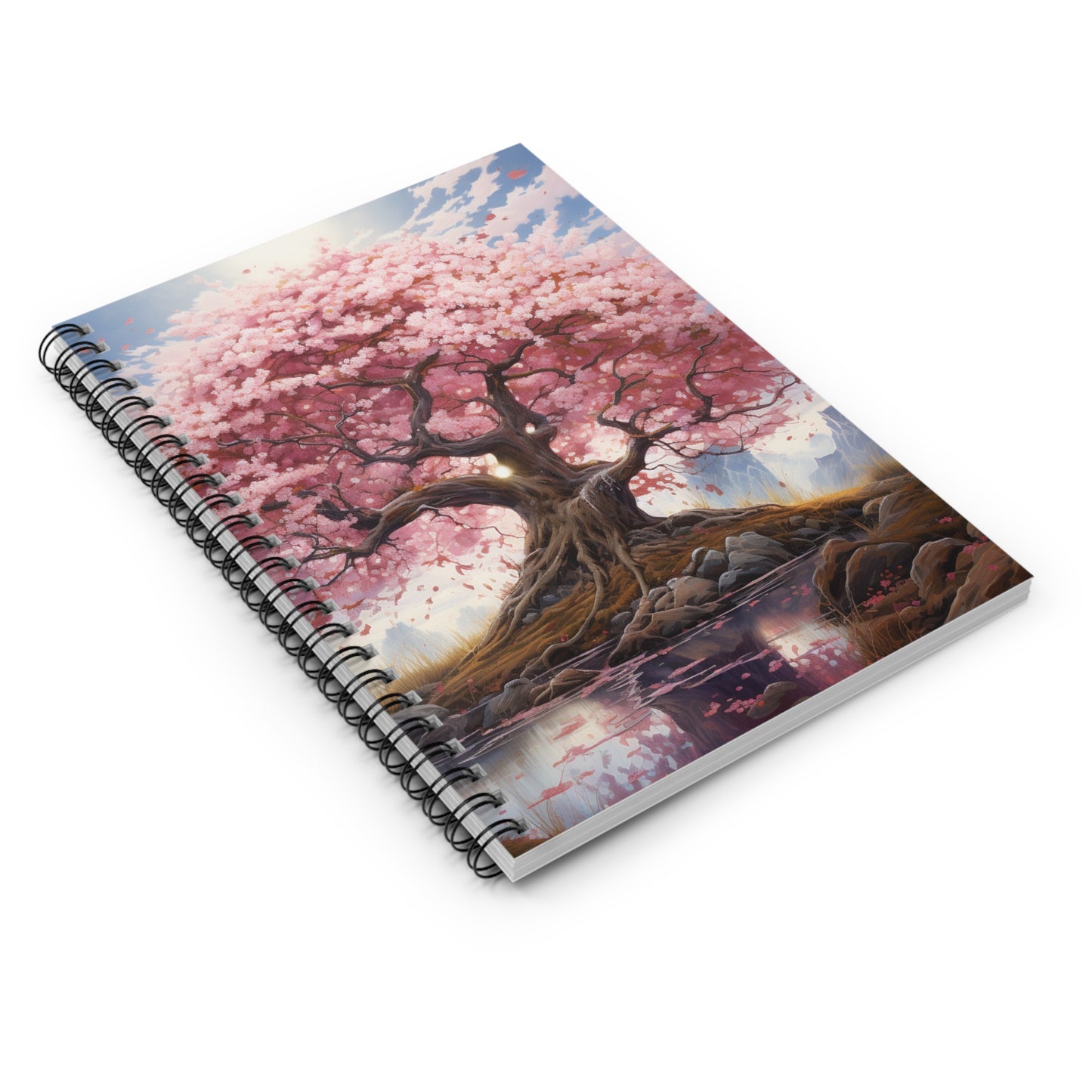 Cherry Blossom B Pink Spiral Notebook