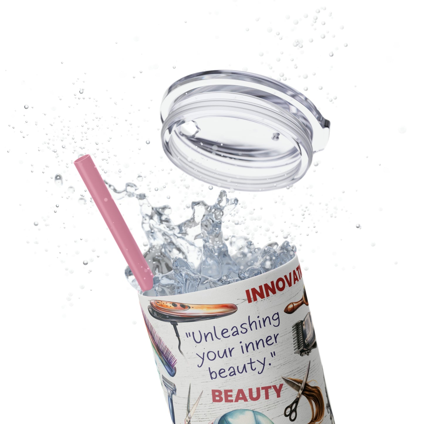 Hairdresser Life EcoChic 20oz Skinny Stainless Steel Tumbler with Straw
