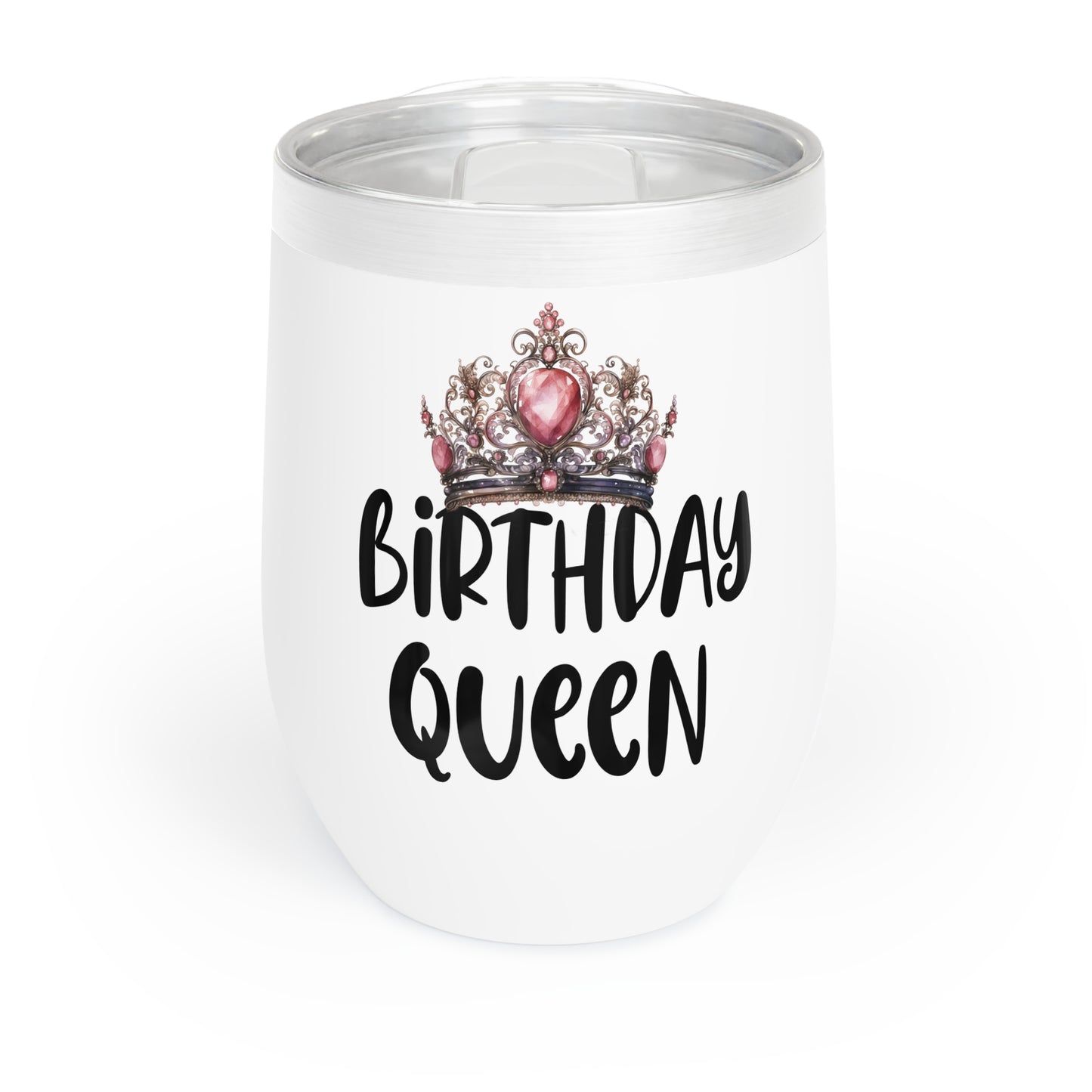 Birthday Queen Insulated Wine Tumbler - Elegant, Personalized Drinkware