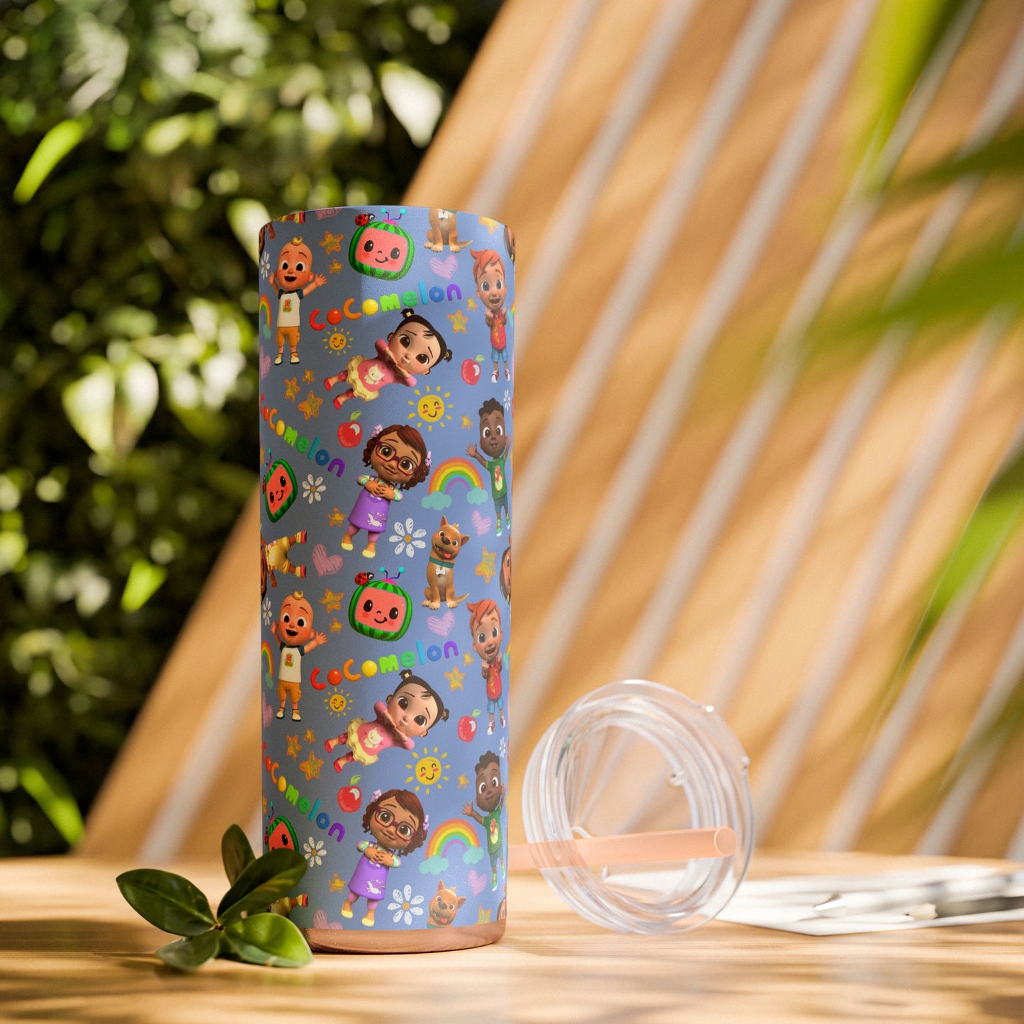 Coco Melon Skinny Tumbler with Straw, 20oz