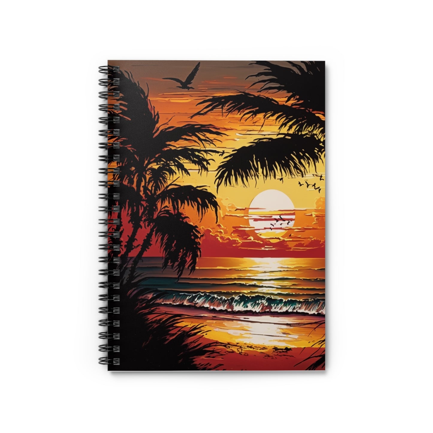 Beach Sunsets, Journal or Notebook. Diary Notes Spiral Notebook - Ruled Lined