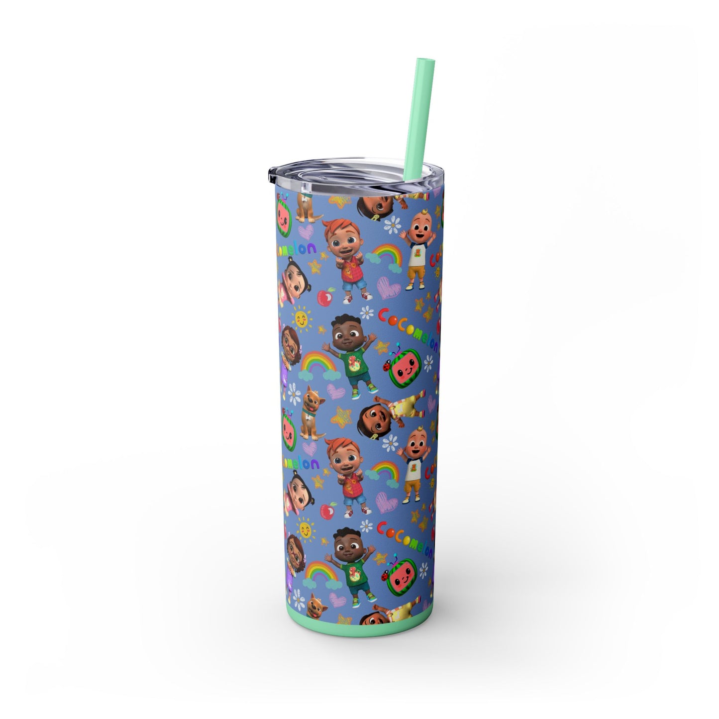 Coco Melon Skinny Tumbler with Straw, 20oz