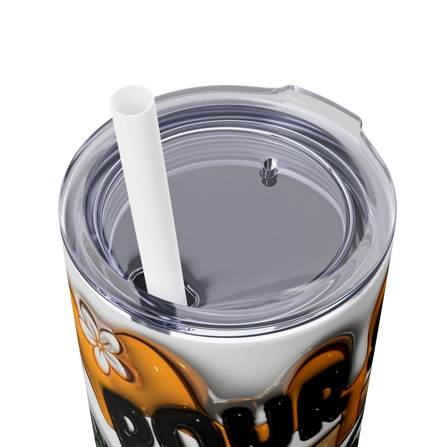 Pour Some Pumpkin on me Fall/Winter Skinny Tumbler with Straw, 20oz