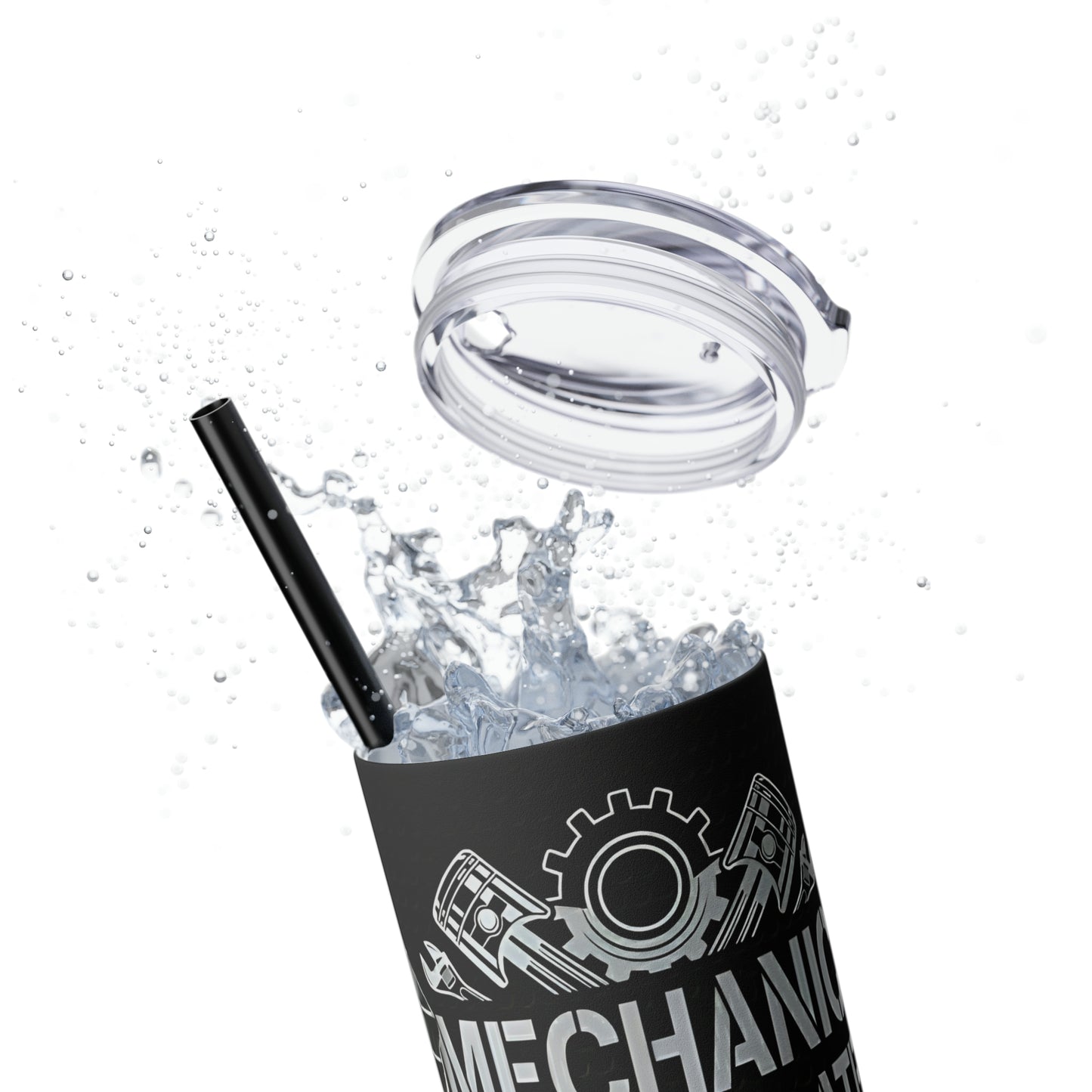 Mechanics Rate Skinny Tumbler with Straw, 20oz