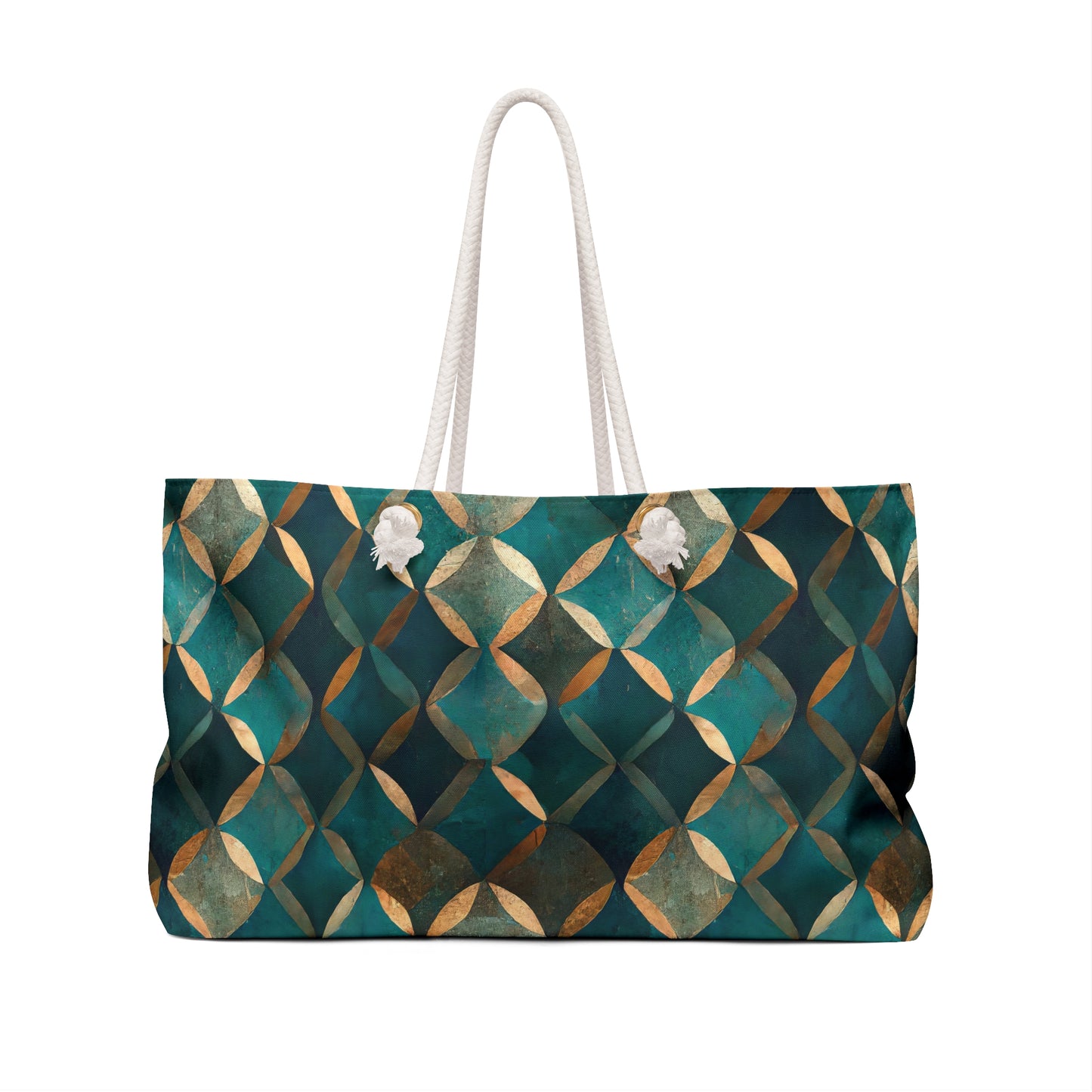 Teal and Gold Weekender Bag