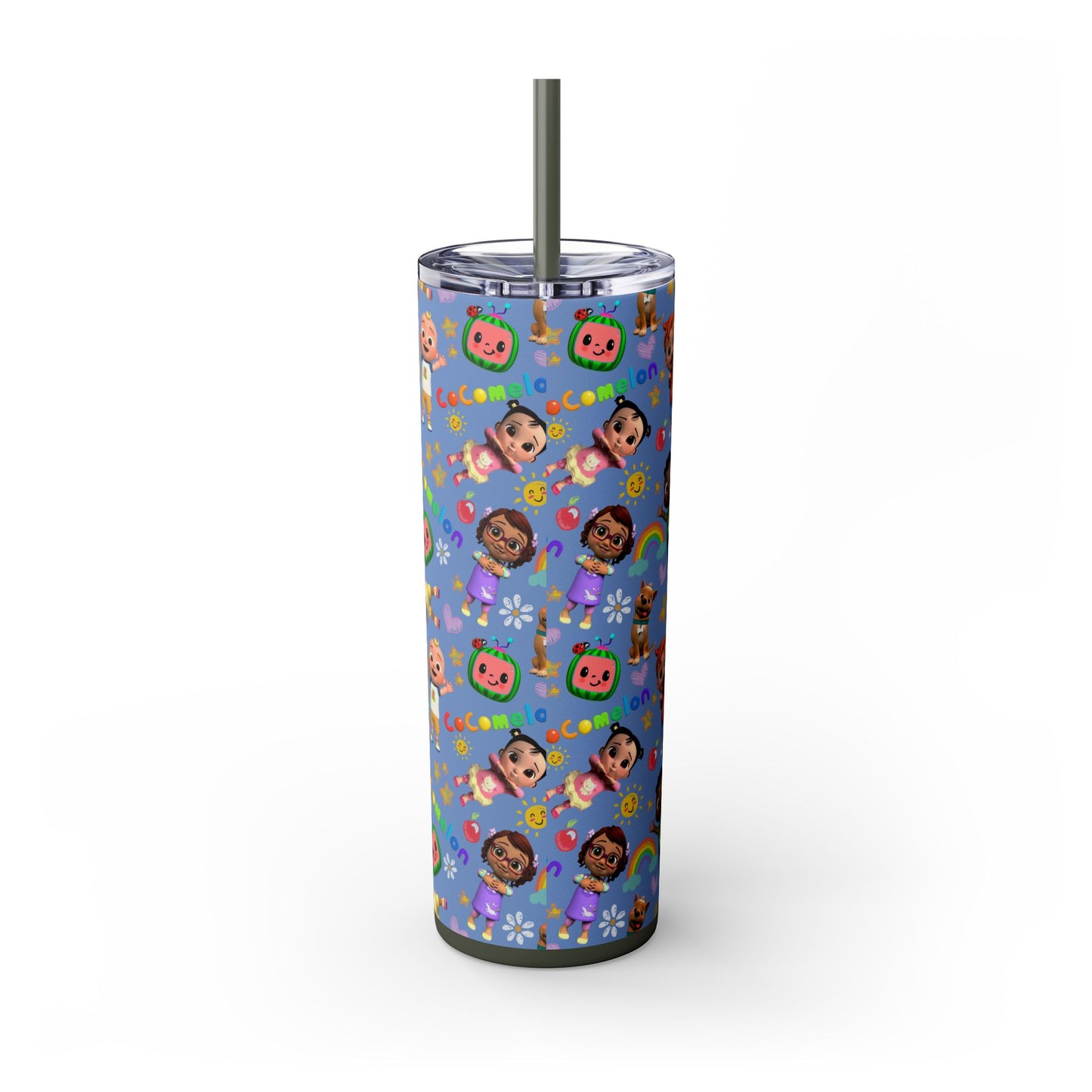 Coco Melon Skinny Tumbler with Straw, 20oz