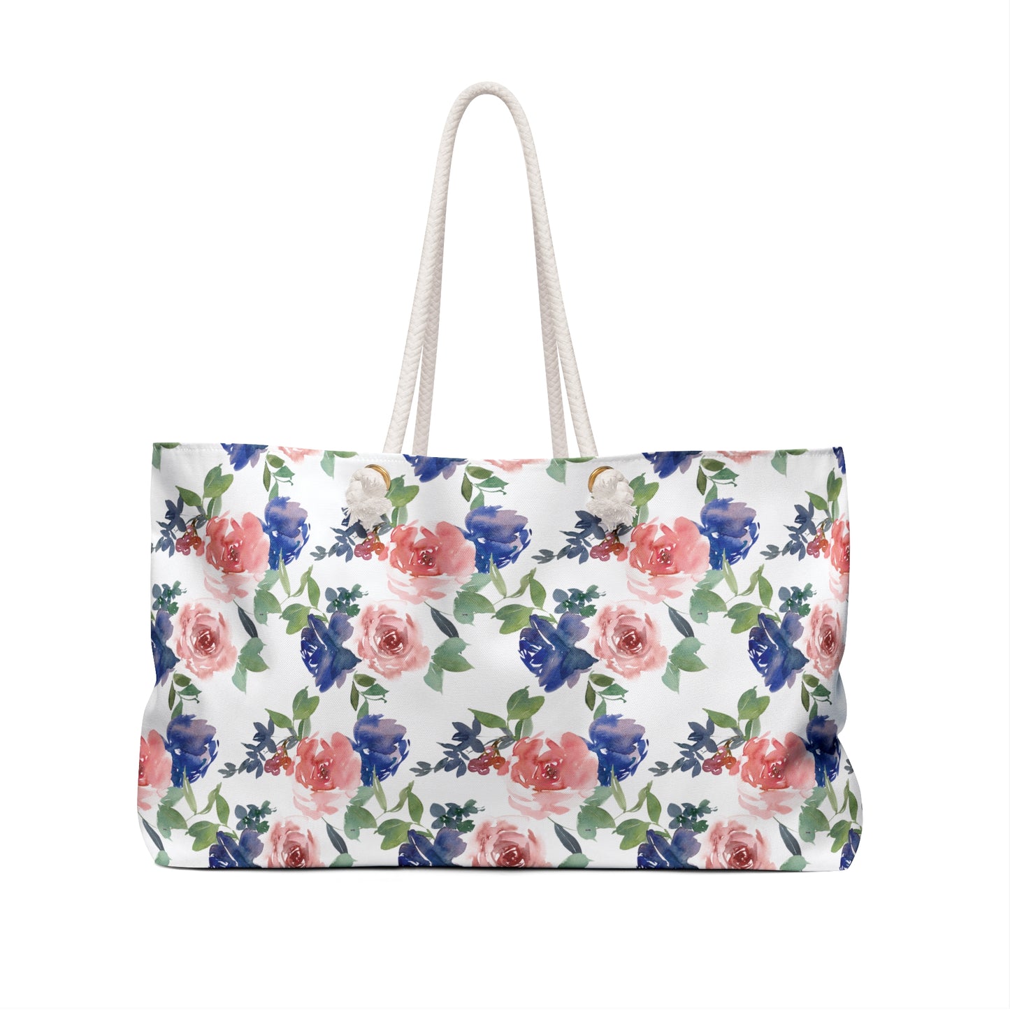 Blue & Pink Floral Weekender Bag