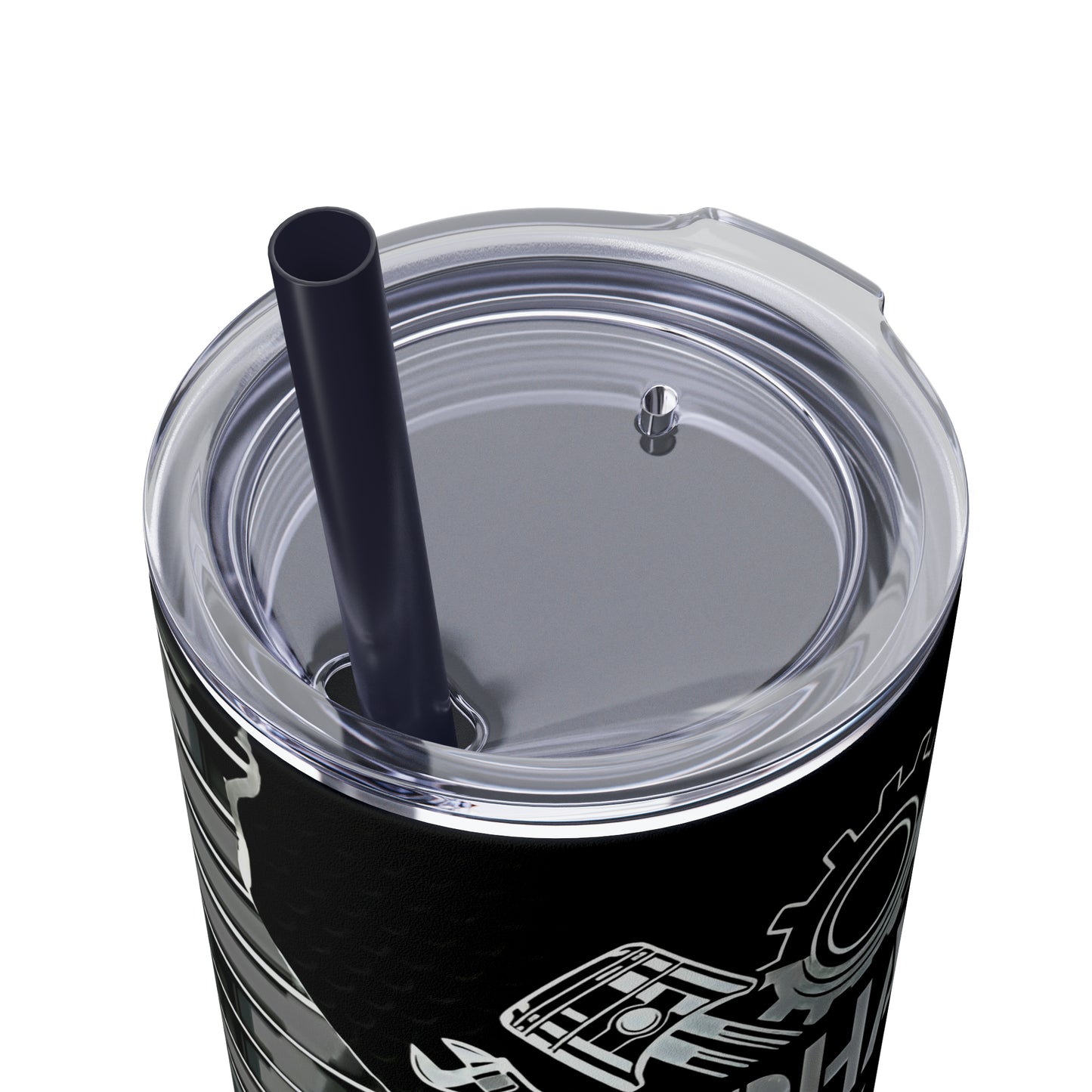 Mechanics Rate Skinny Tumbler with Straw, 20oz