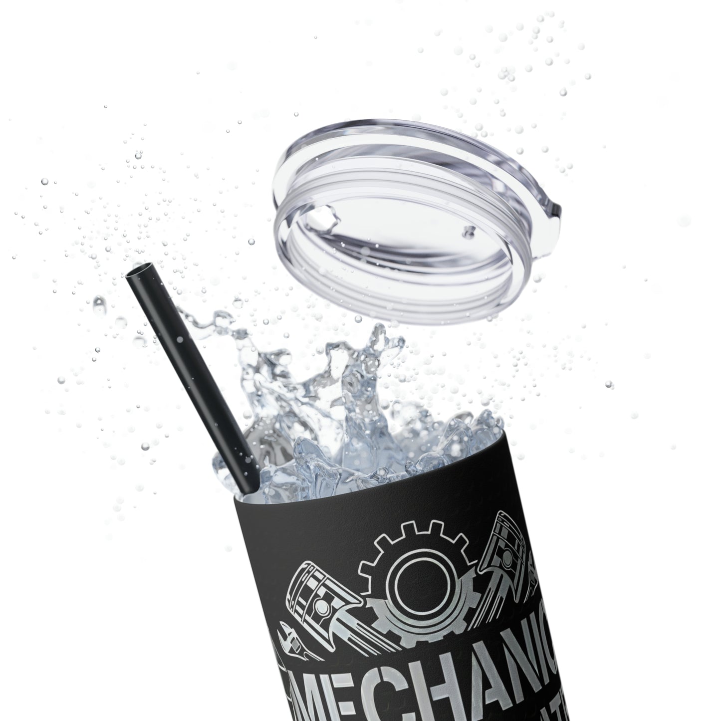 Mechanics Rate Skinny Tumbler with Straw, 20oz