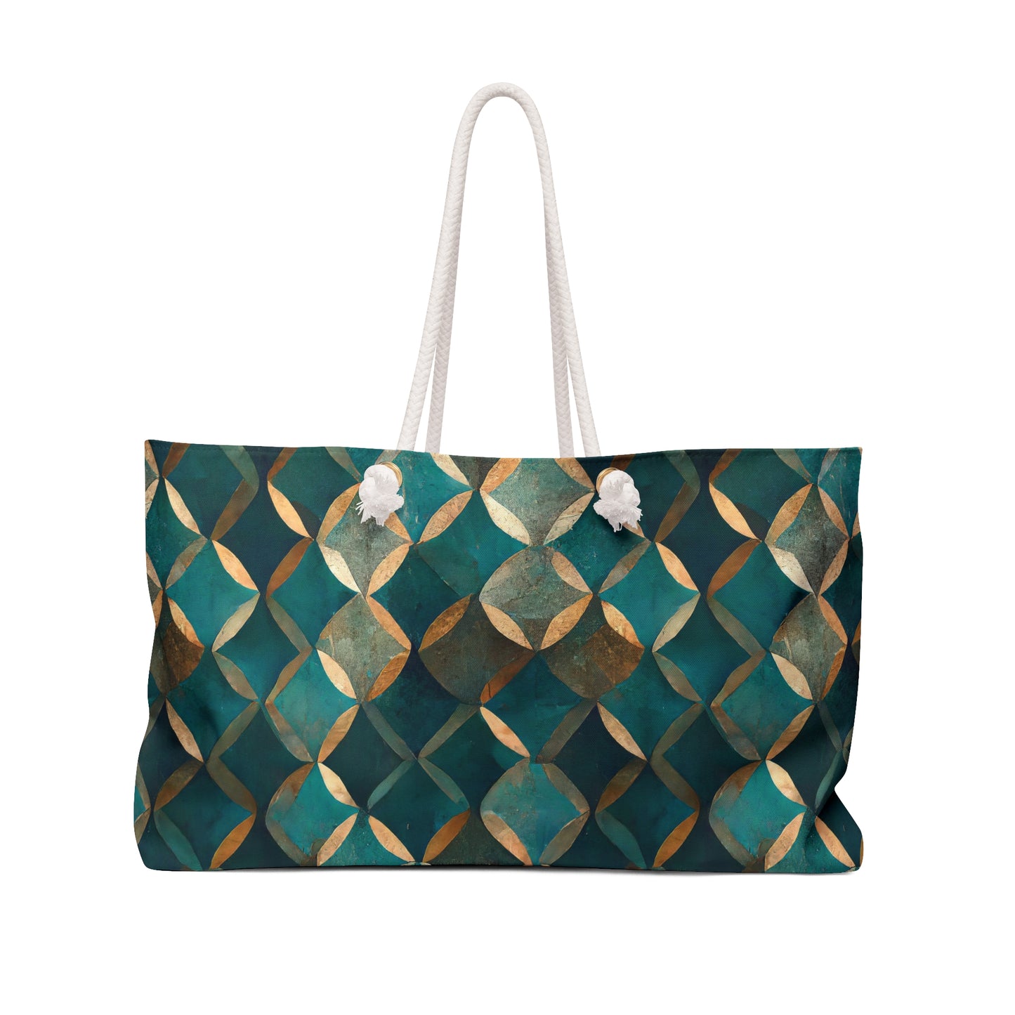 Teal and Gold Weekender Bag