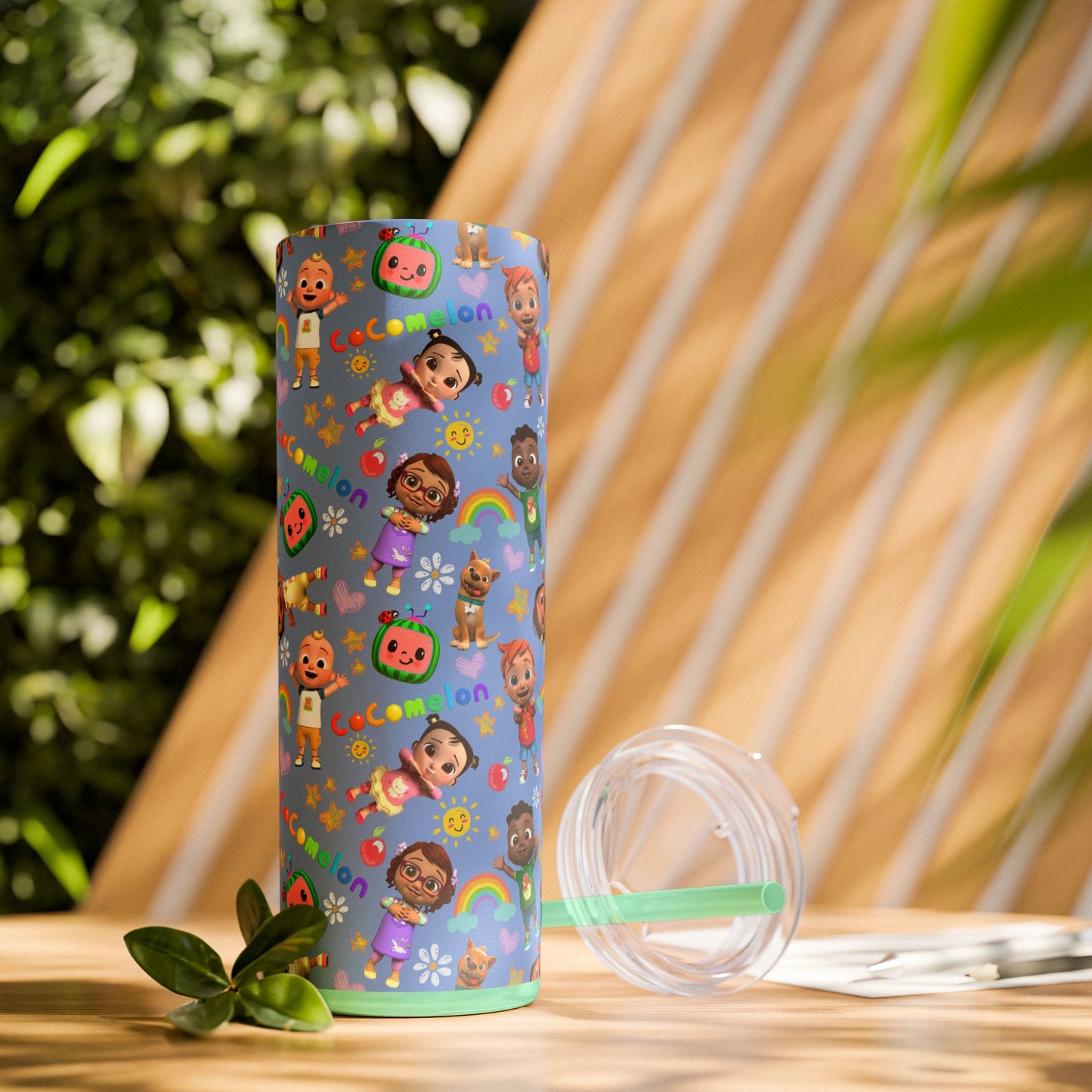 Coco Melon Skinny Tumbler with Straw, 20oz