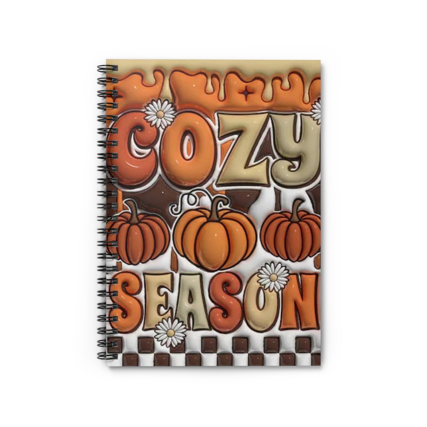 Cozy Season, Fall! Journal or Notebook. Minimalist, Notes Spiral Notebook - Ruled Line