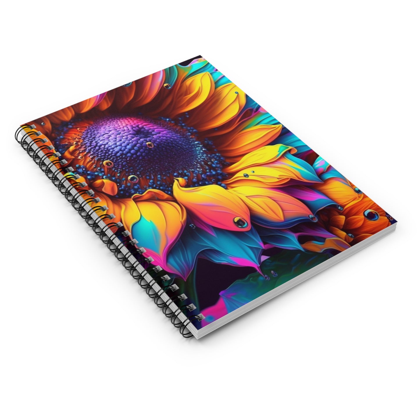 Sunflower, artistic designed journal or Notebook. minimalist, Notes Spiral Notebook - Ruled Line