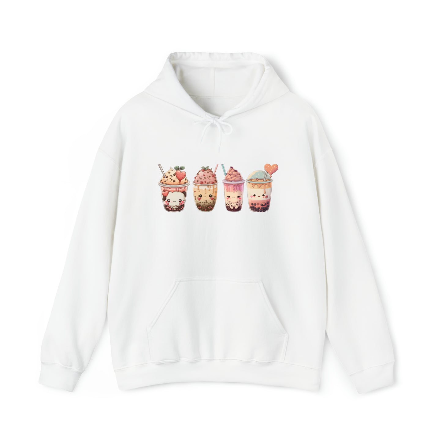 Kawaii Lovers' BubbleTea Unisex Hoodie - Comfortable & Fashionable Sweatshirt in Multiple Colors