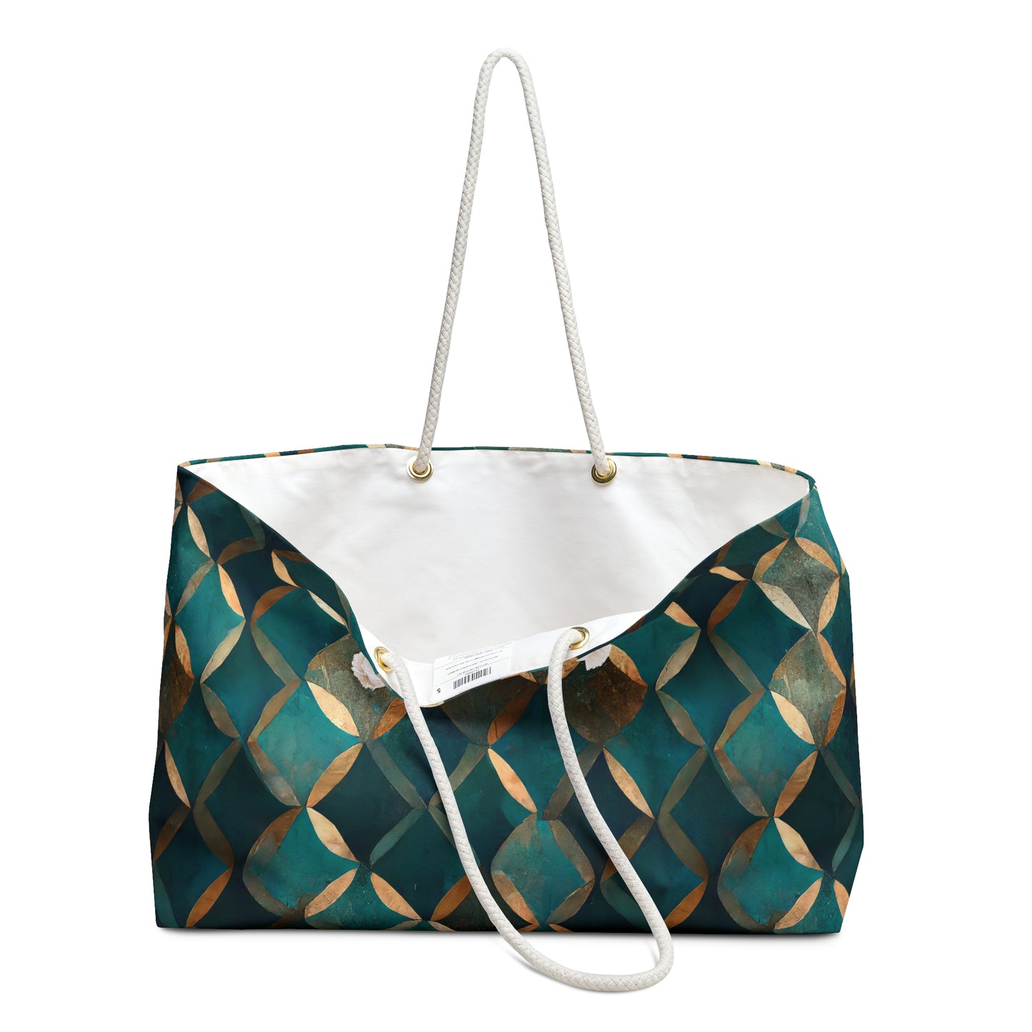 Teal and Gold Weekender Bag