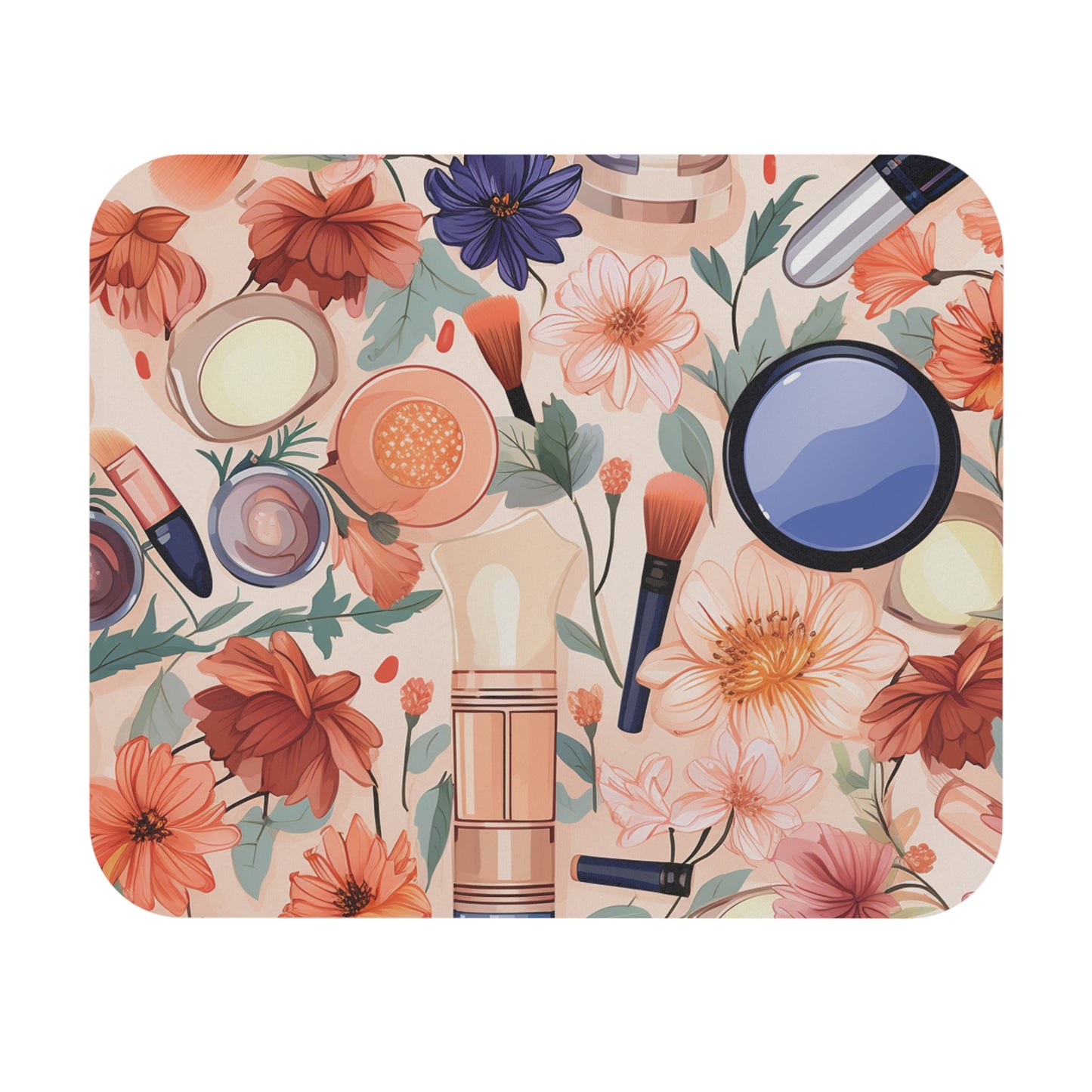 Pink Floral Makeup Lovers Dream Mouse Pad (Rectangle)