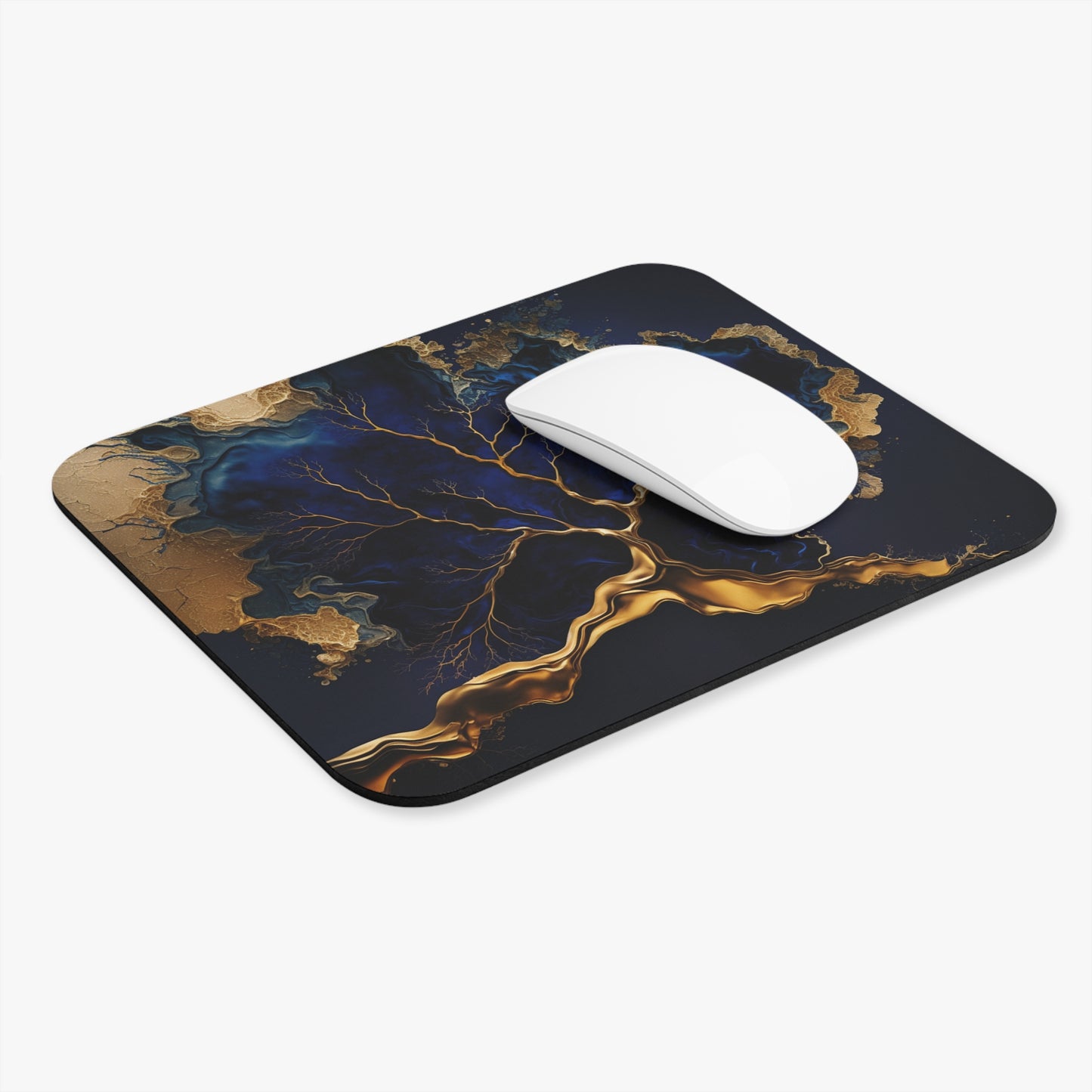 Gold, & Blue Mouse Pad (Rectangle)