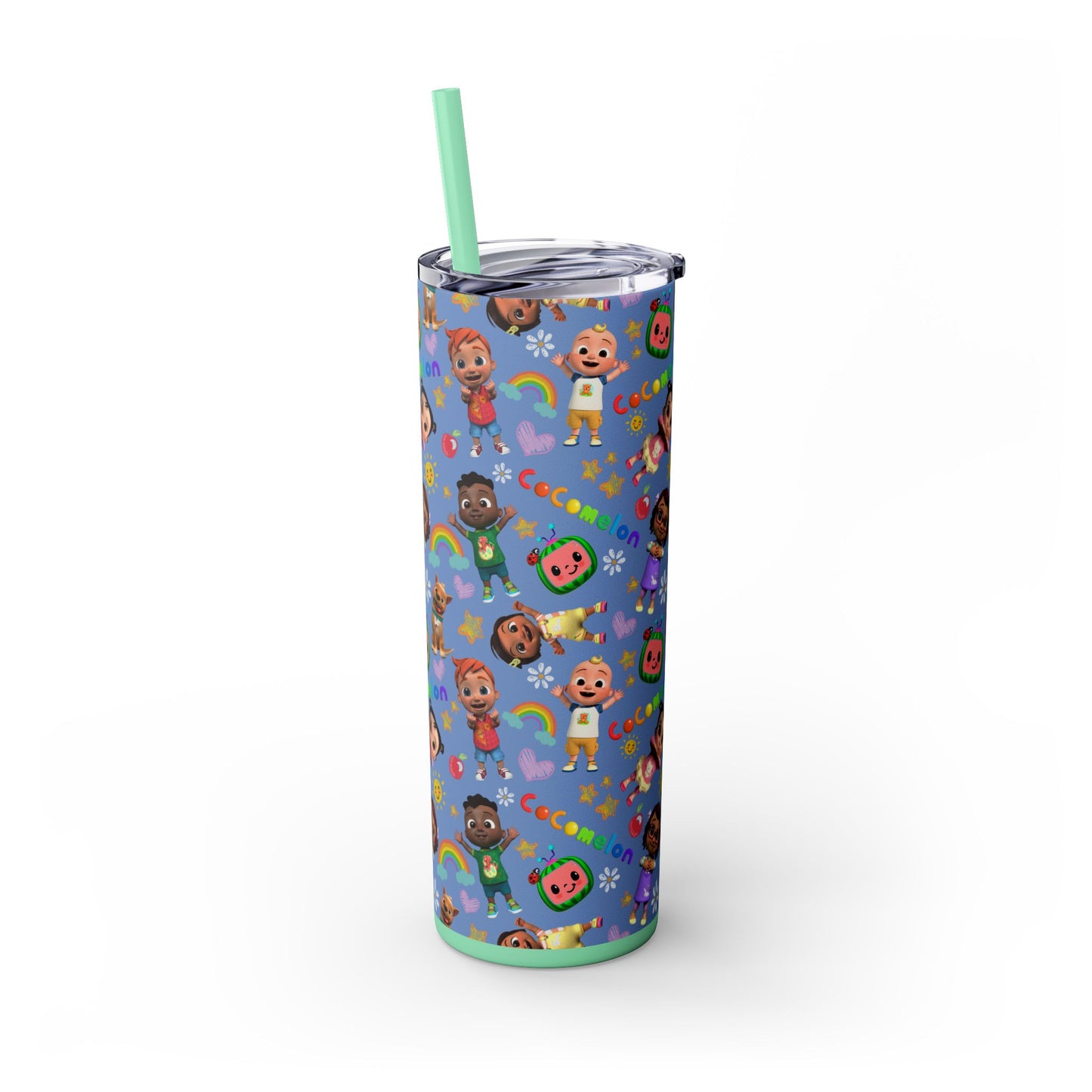 Coco Melon Skinny Tumbler with Straw, 20oz