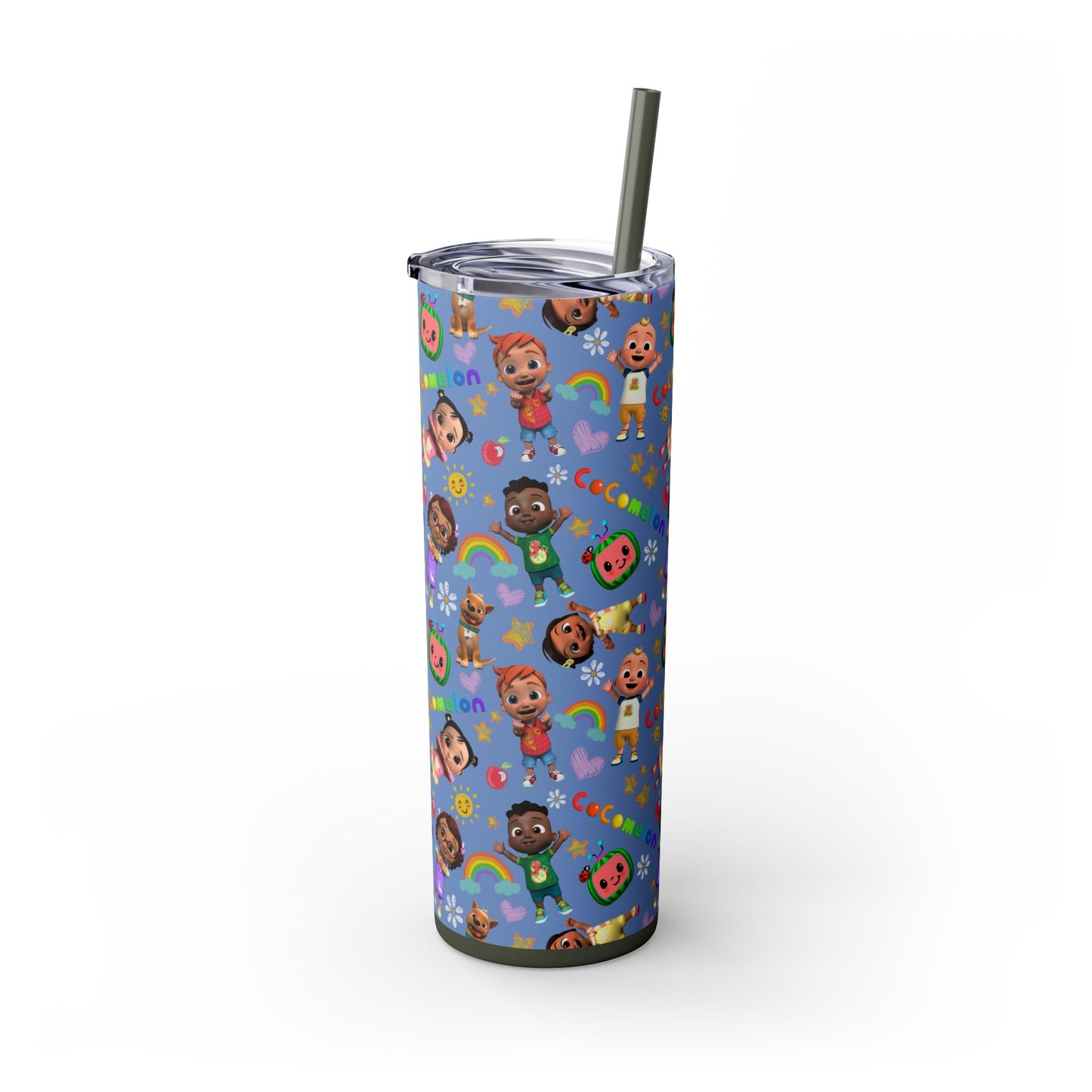 Coco Melon Skinny Tumbler with Straw, 20oz