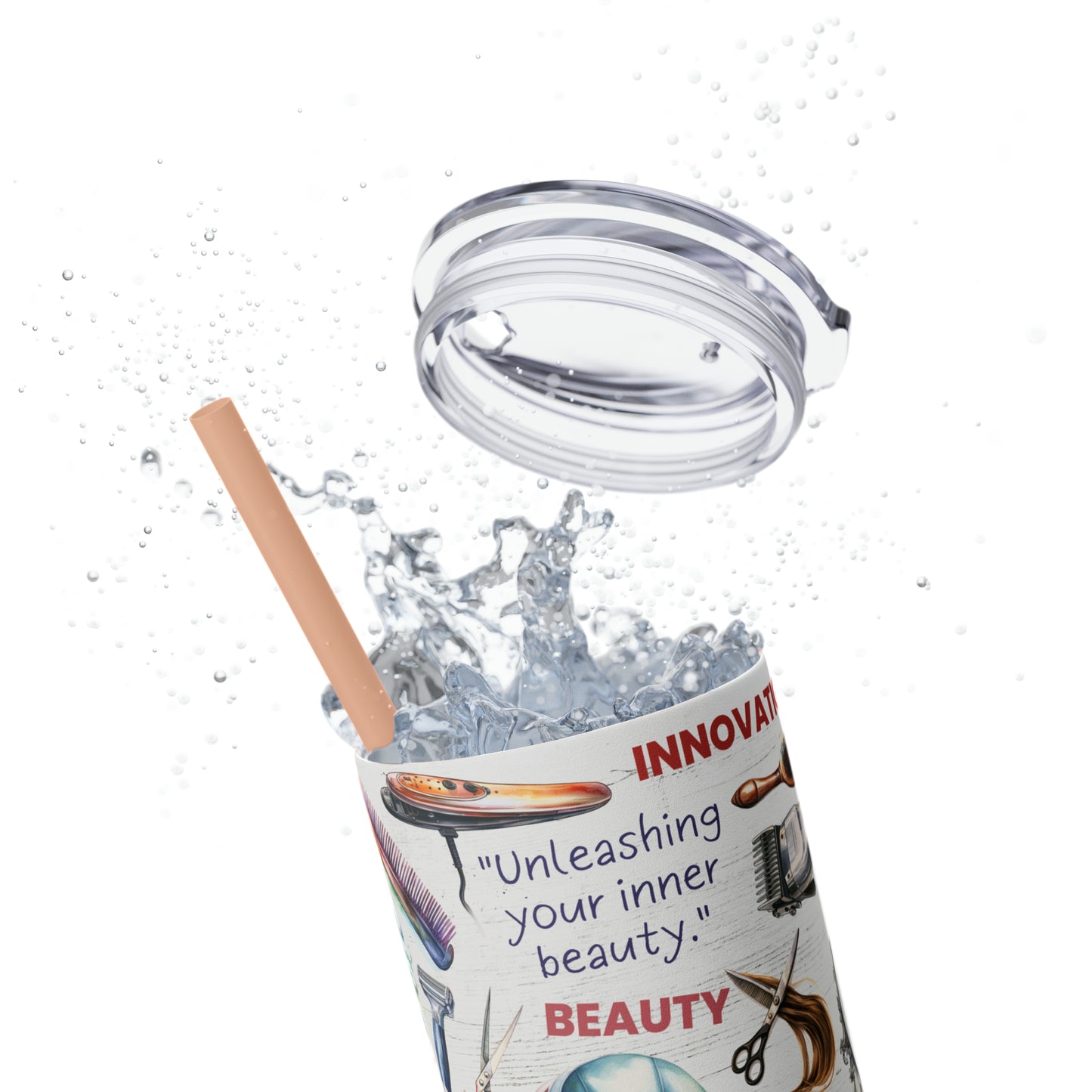 Hairdresser Life EcoChic 20oz Skinny Stainless Steel Tumbler with Straw