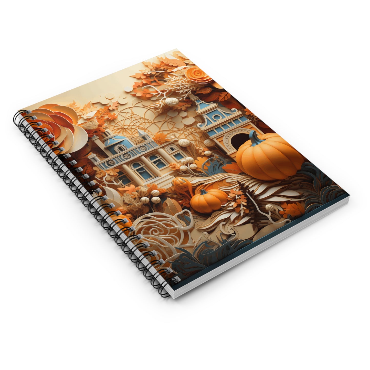 Spiced Pumpkin Fall Diary meeting Notes Spiral Notebook - Ruled Line
