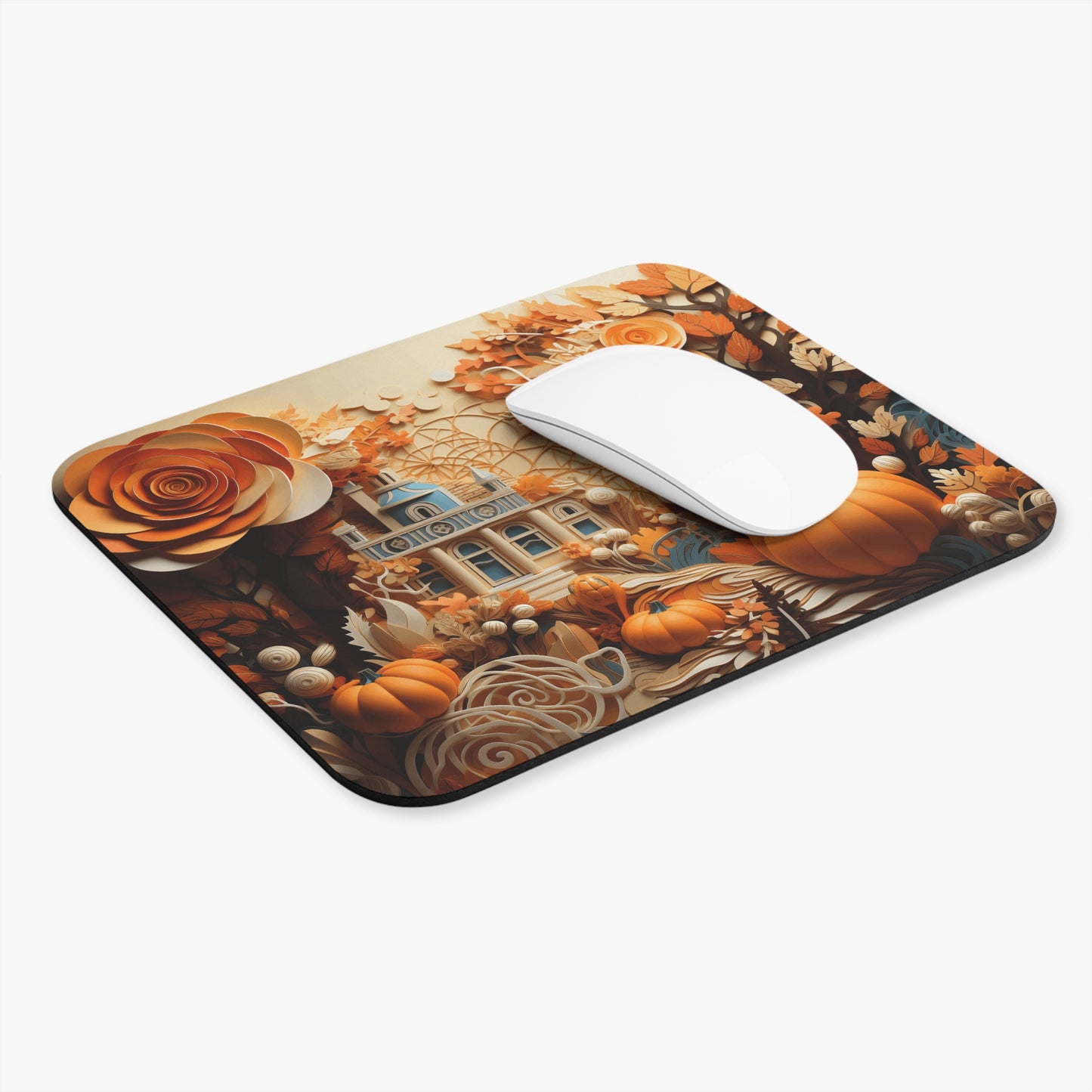 Spiced Pumpkin Holiday Fall Thanksgiving Mouse Pad (Rectangle)