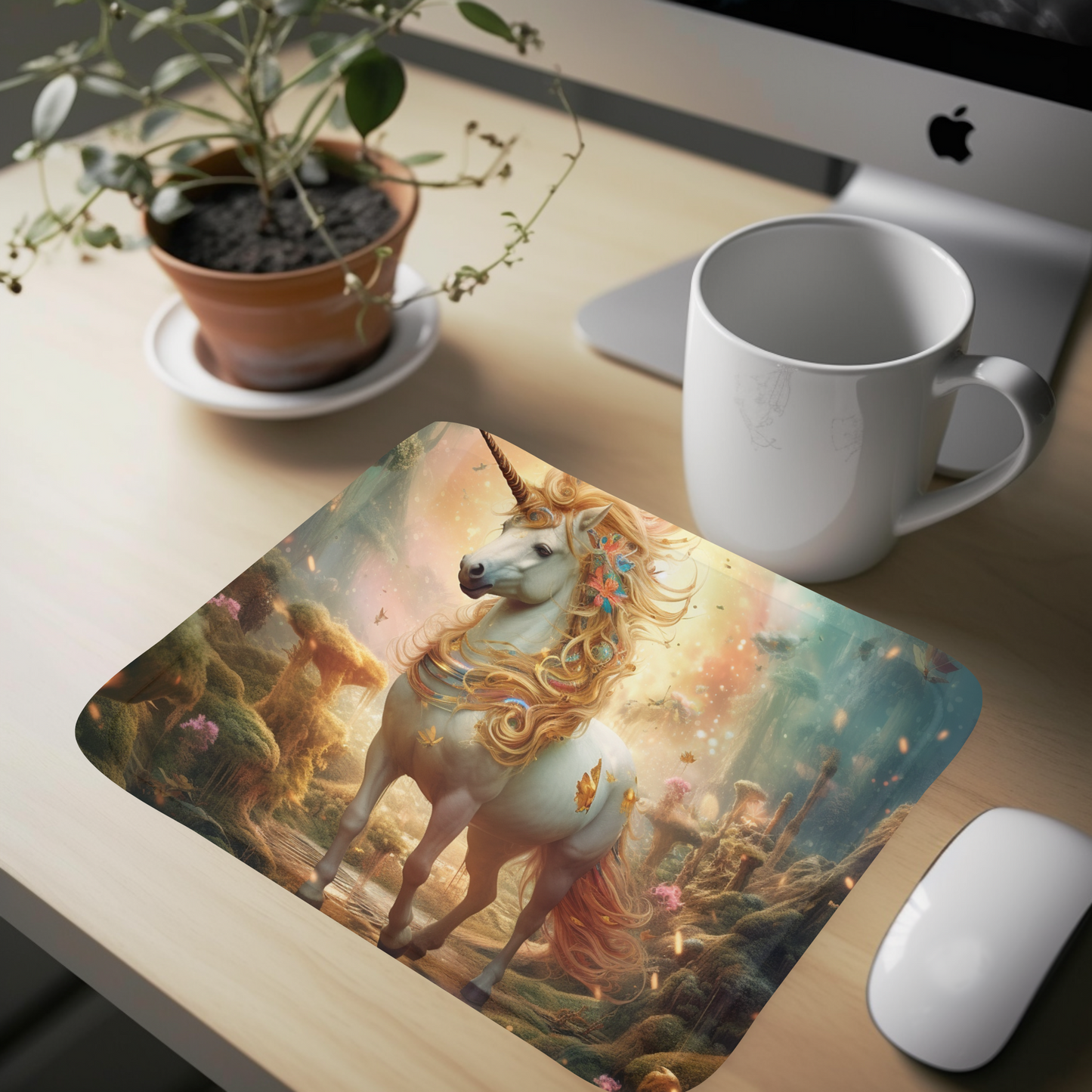 Enchanted Unicorn Mouse Pad (Rectangle)