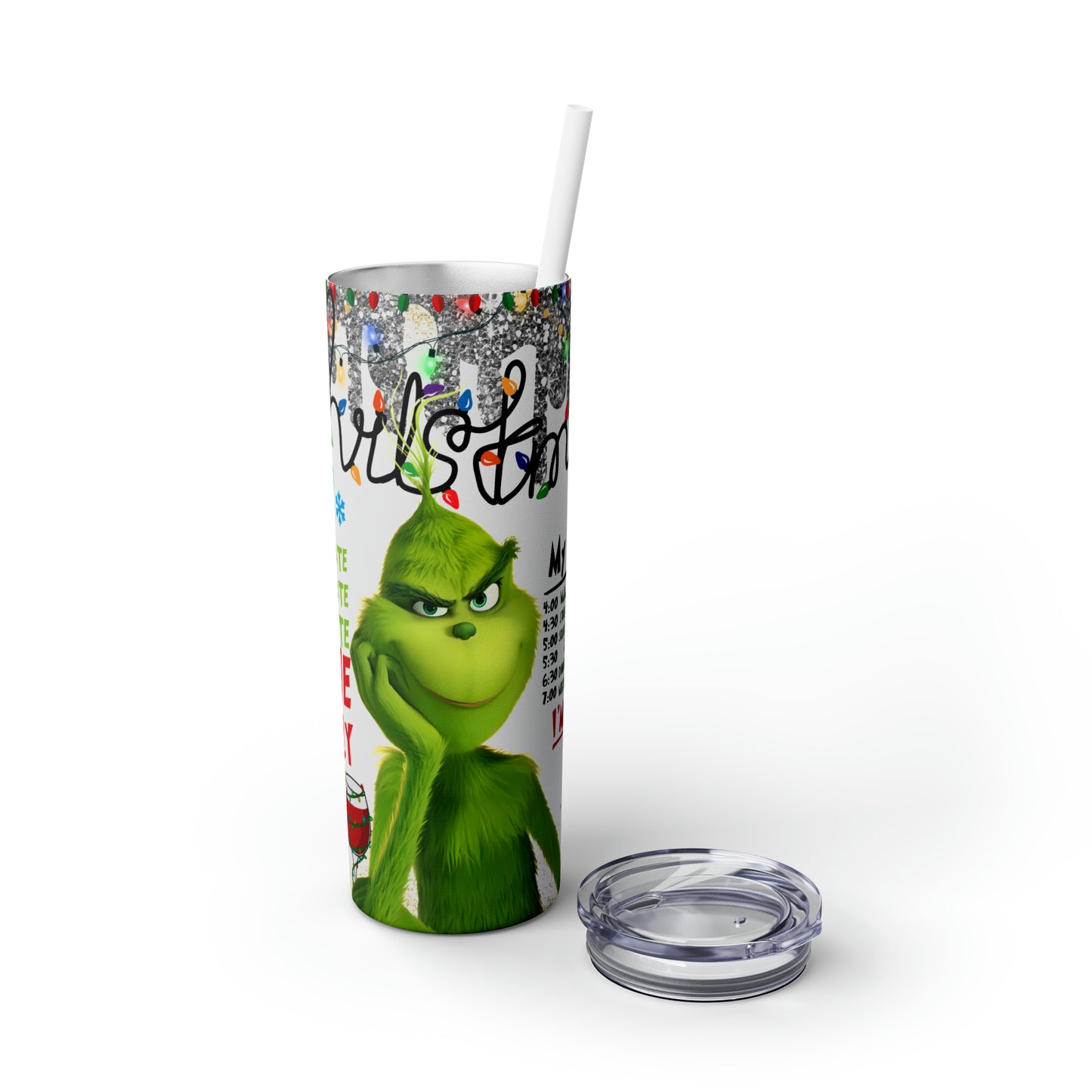 Merry Grinchmas 20oz Skinny Tumbler - Festive & Insulated