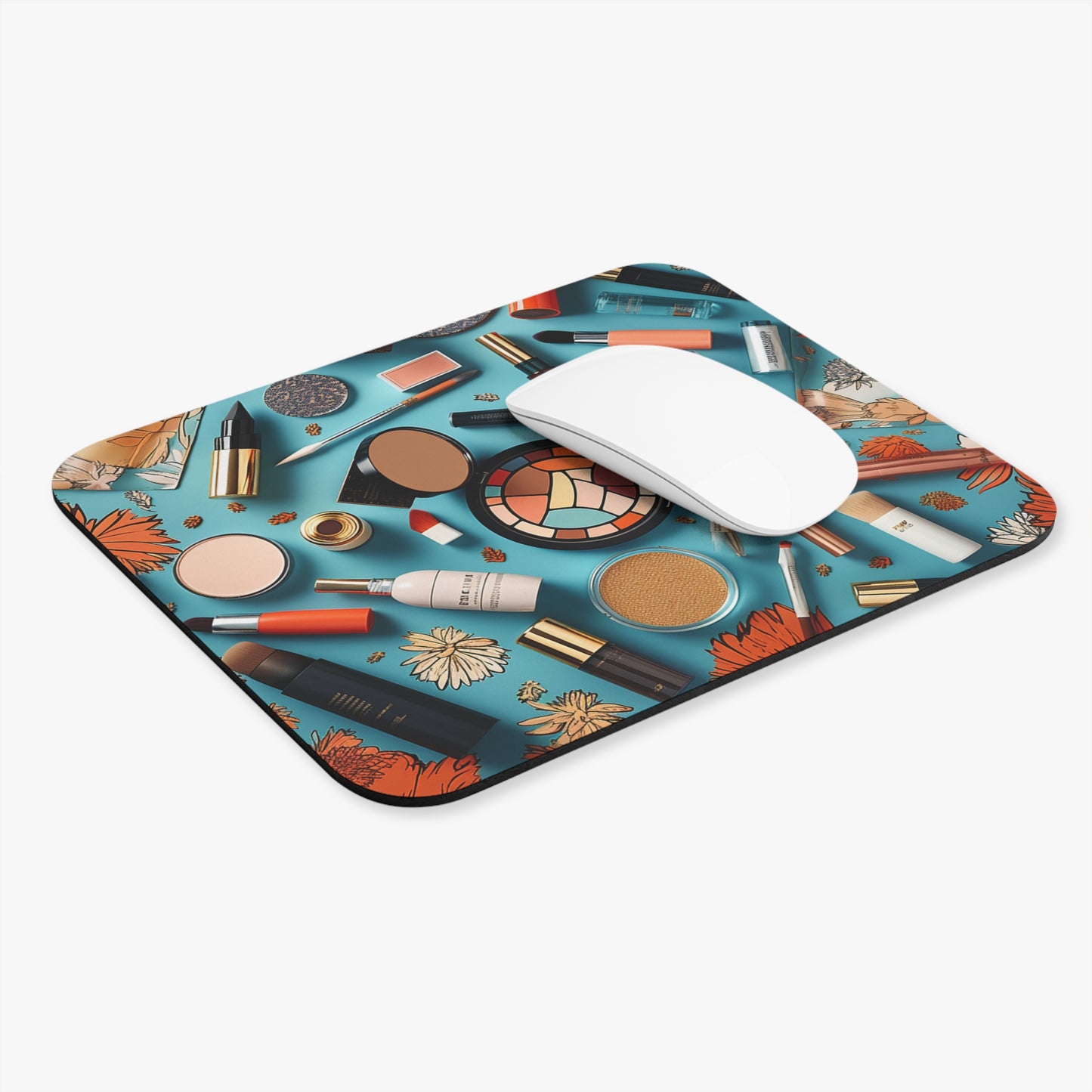 Blue Tropical Makeup Lovers dream Mouse Pad (Rectangle)