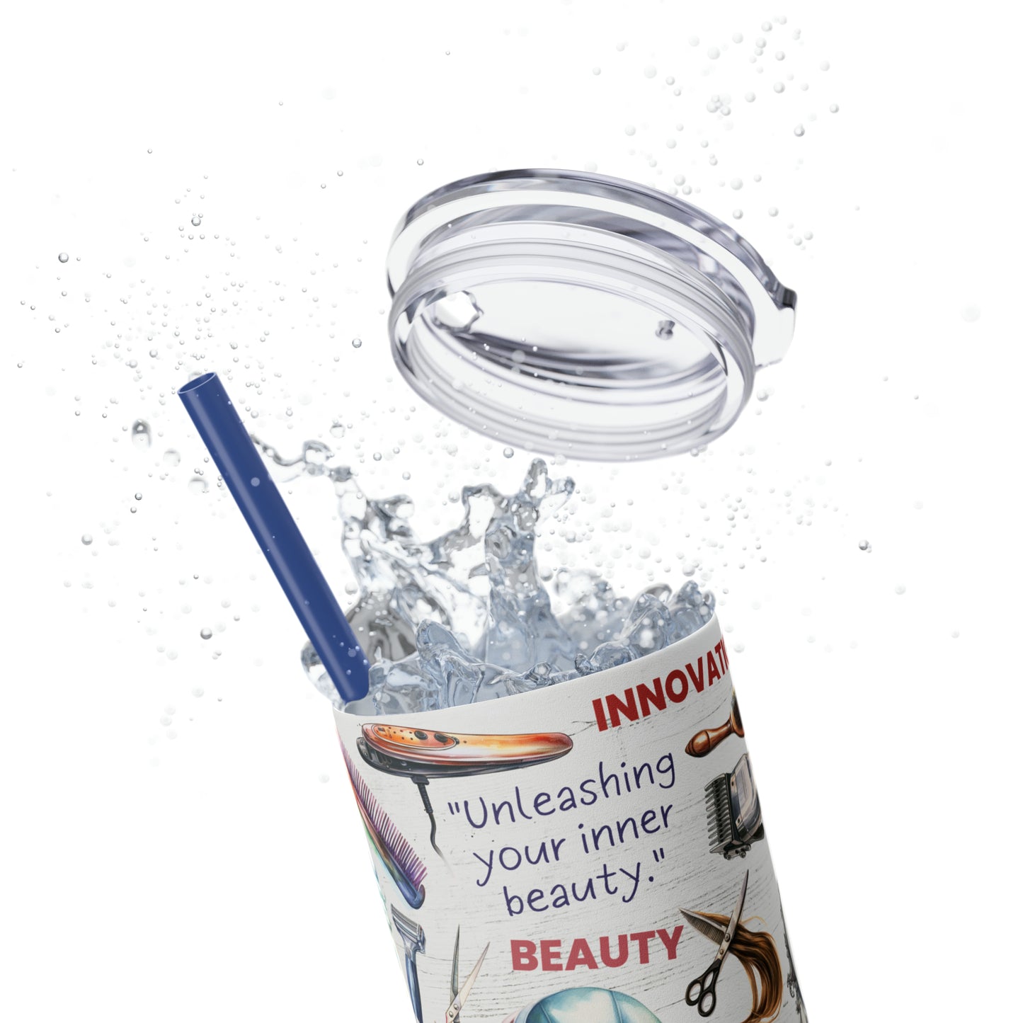 Hairdresser Life EcoChic 20oz Skinny Stainless Steel Tumbler with Straw