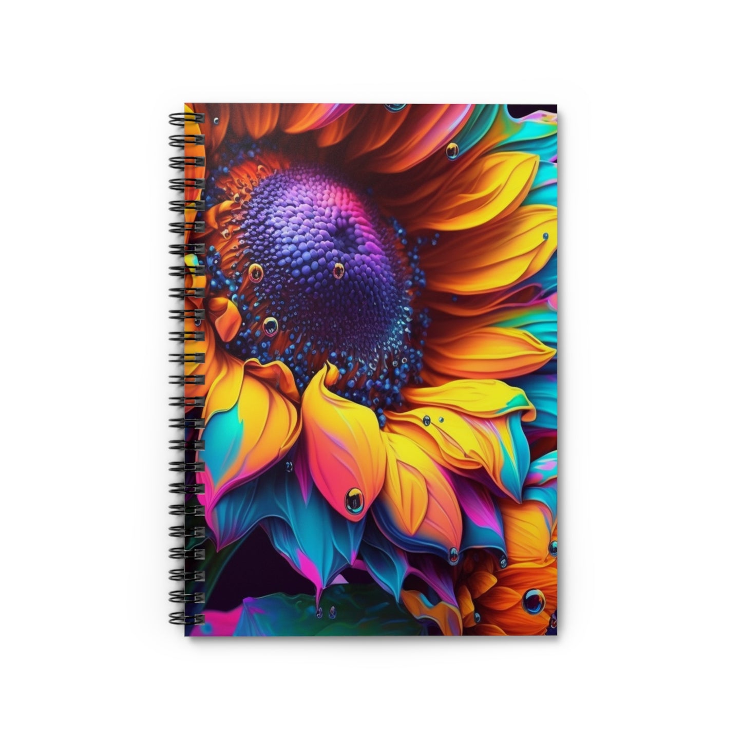 Sunflower, artistic designed journal or Notebook. minimalist, Notes Spiral Notebook - Ruled Line