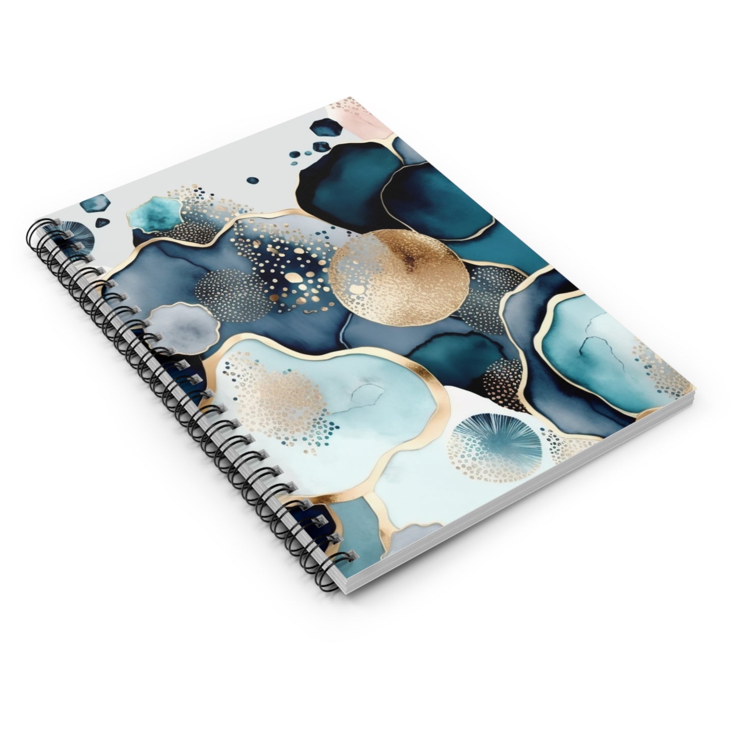 Blue and Nuetral soft feminine & boho designed journal or Notebook. Boho, minimalist, Notes Spiral Notebook - Ruled Line