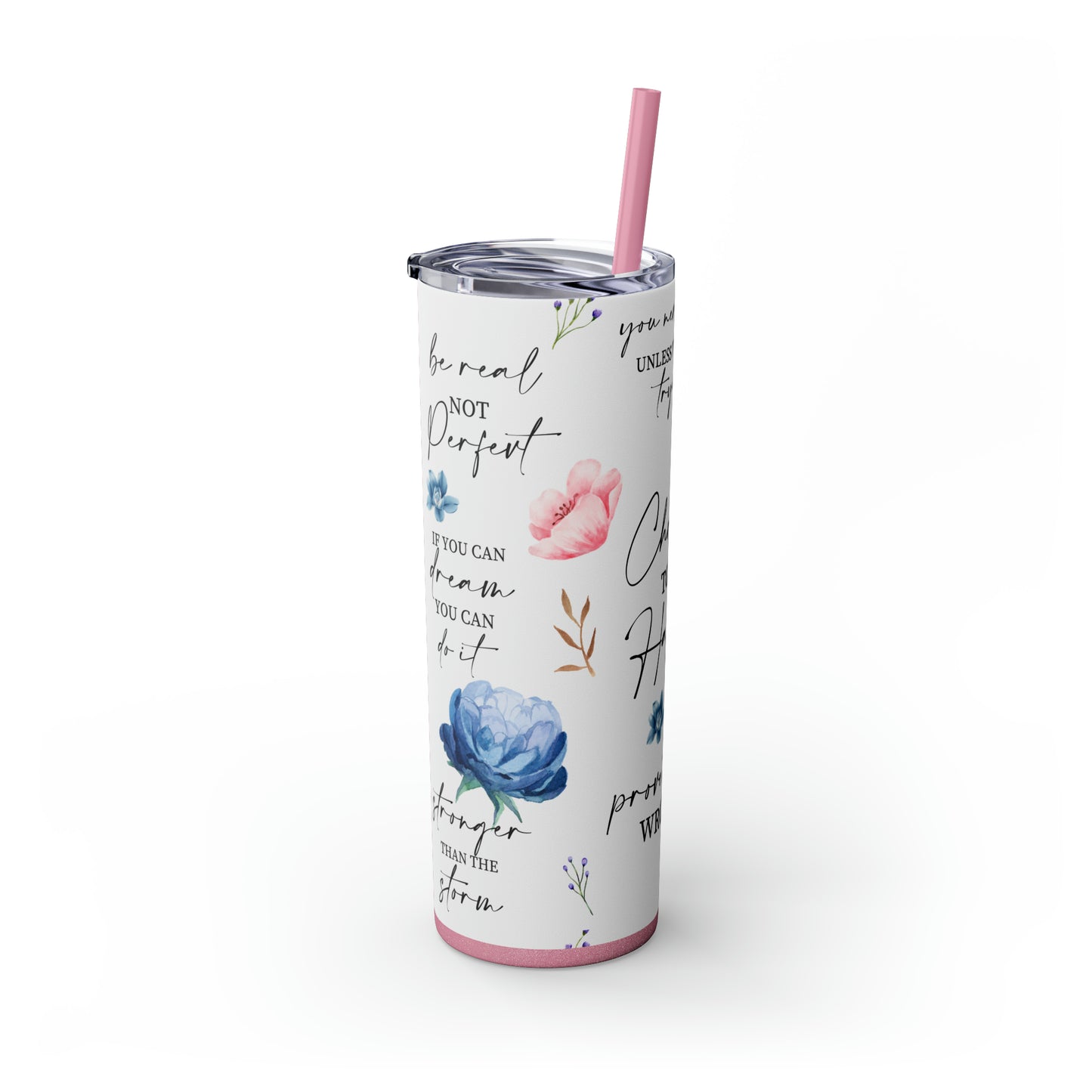 Choose to be happy! Skinny Tumbler, 20oz