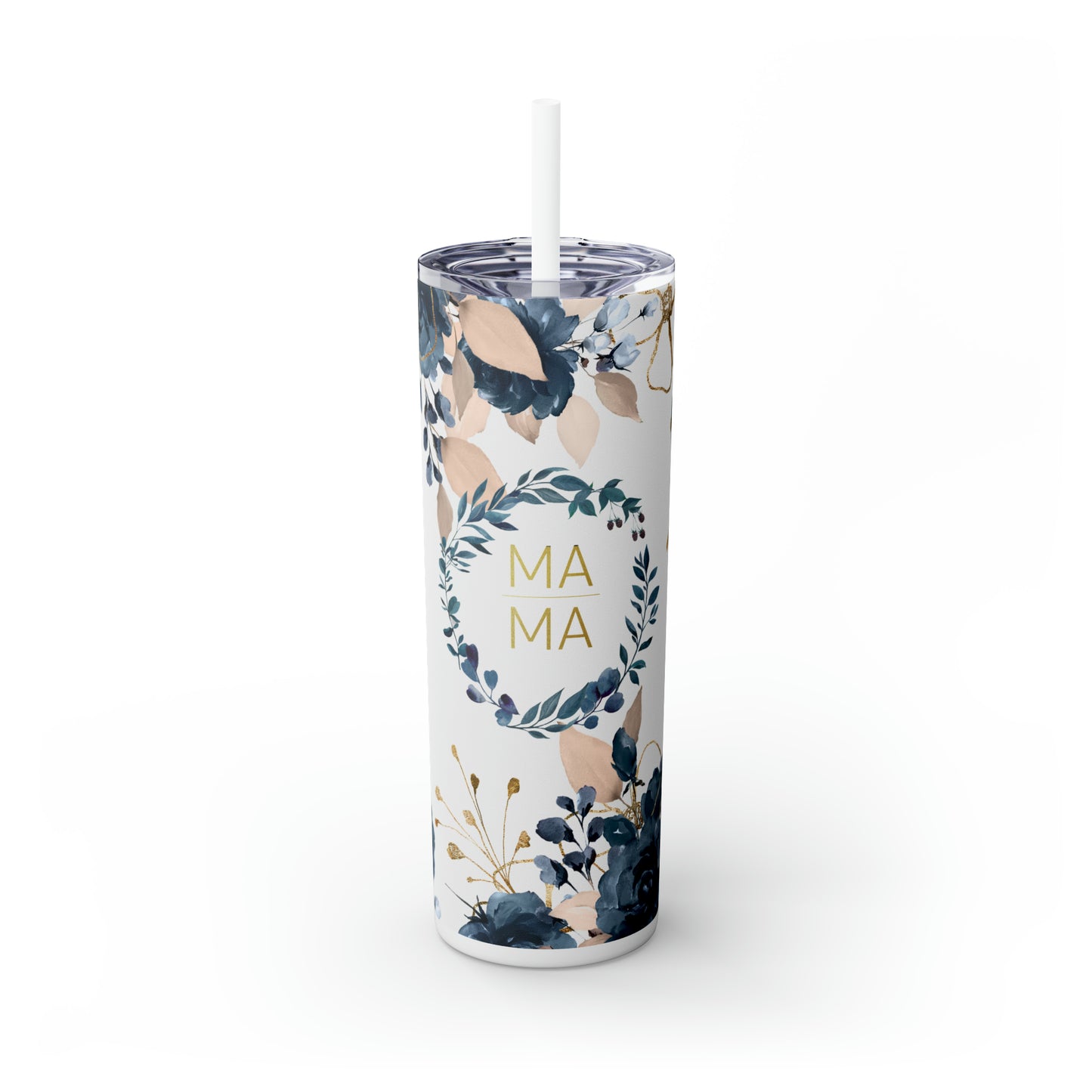 Mama Floral EcoChic 20oz Skinny Stainless Steel Tumbler with Straw