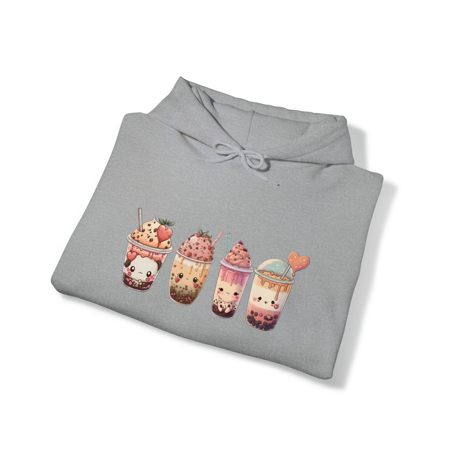 Kawaii Lovers' BubbleTea Unisex Hoodie - Comfortable & Fashionable Sweatshirt in Multiple Colors