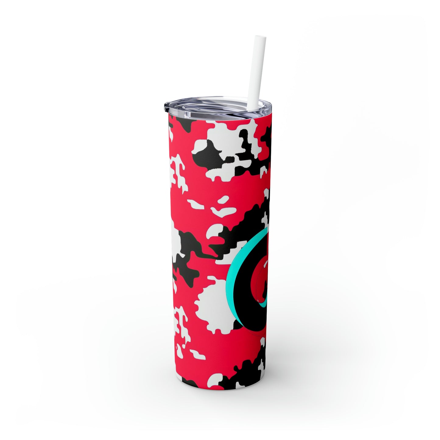 Tik Tok Pink White & Black Skinny Tumbler, 20oz