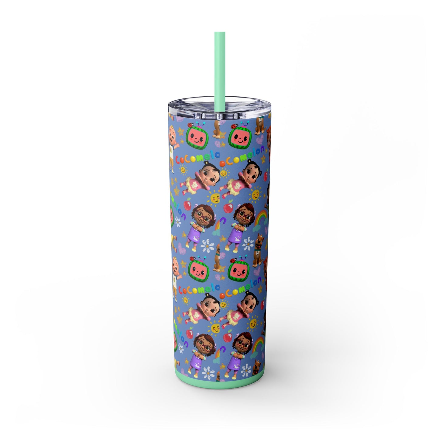 Coco Melon Skinny Tumbler with Straw, 20oz
