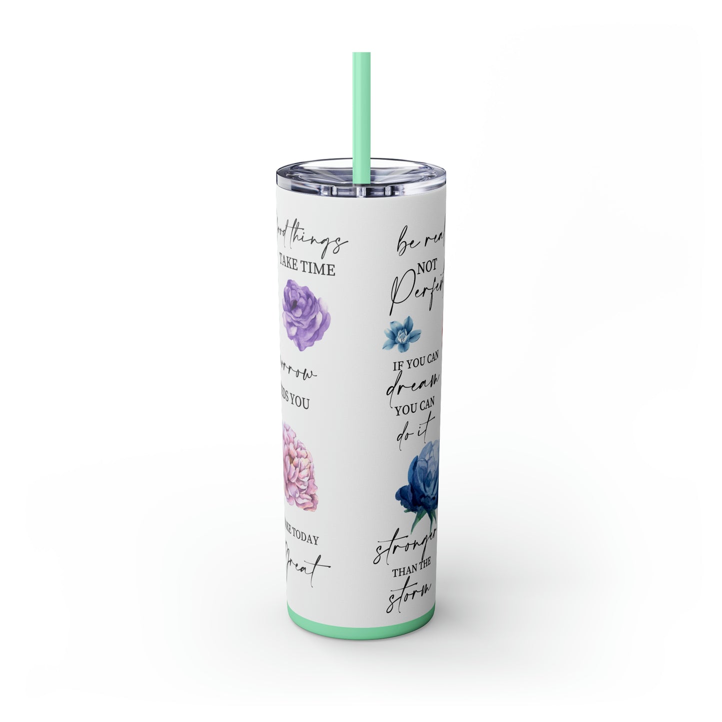 Choose to be happy! Skinny Tumbler, 20oz