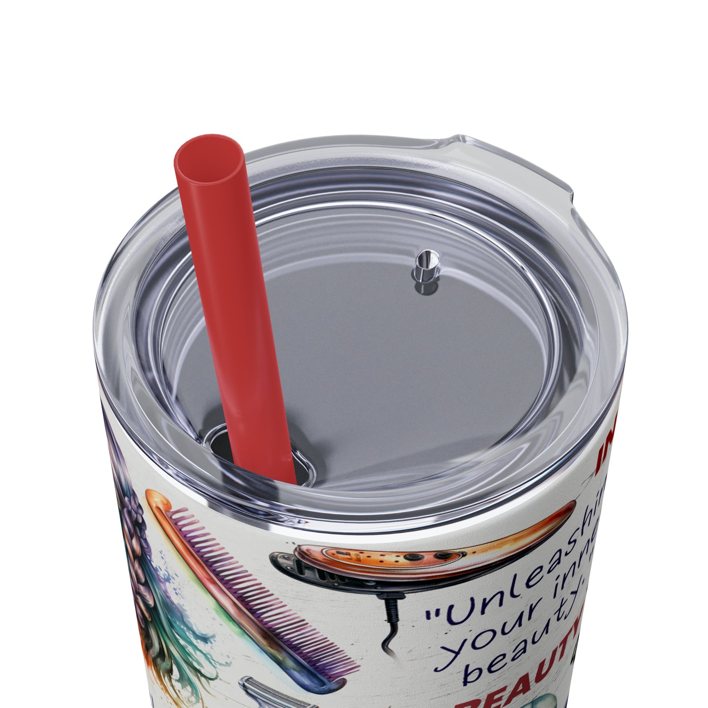 Hairdresser Life EcoChic 20oz Skinny Stainless Steel Tumbler with Straw