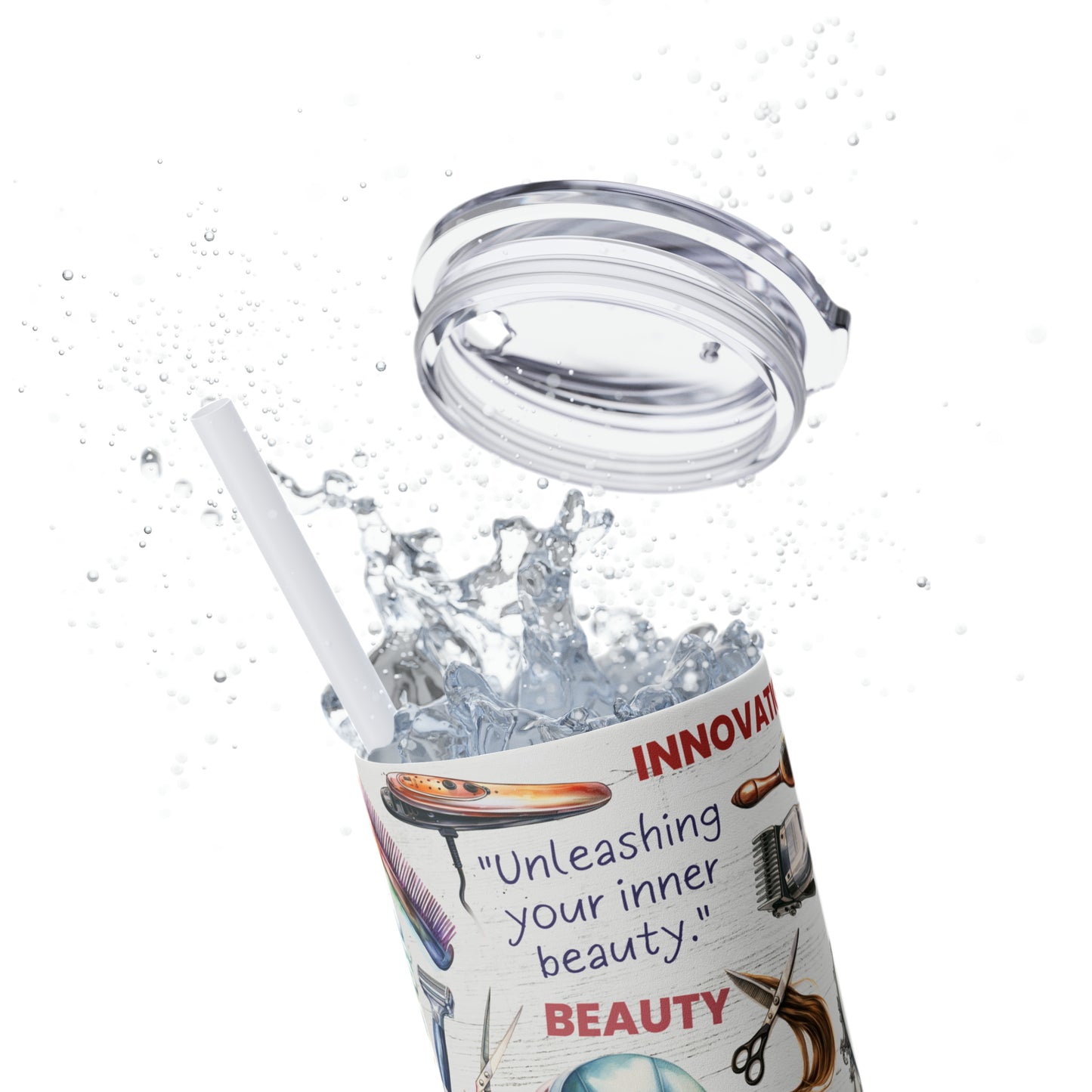 Hairdresser Life EcoChic 20oz Skinny Stainless Steel Tumbler with Straw