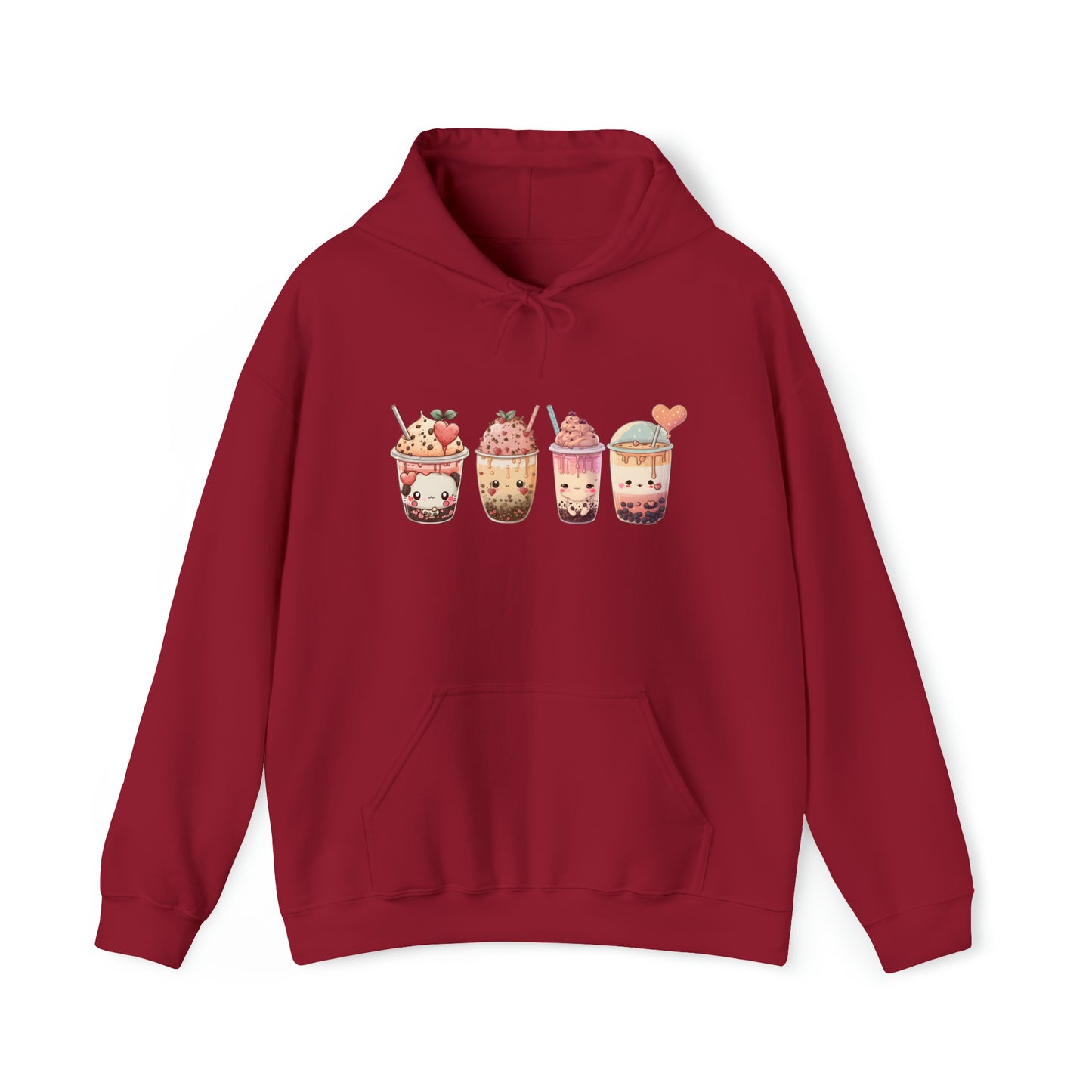 Kawaii Lovers' BubbleTea Unisex Hoodie - Comfortable & Fashionable Sweatshirt in Multiple Colors