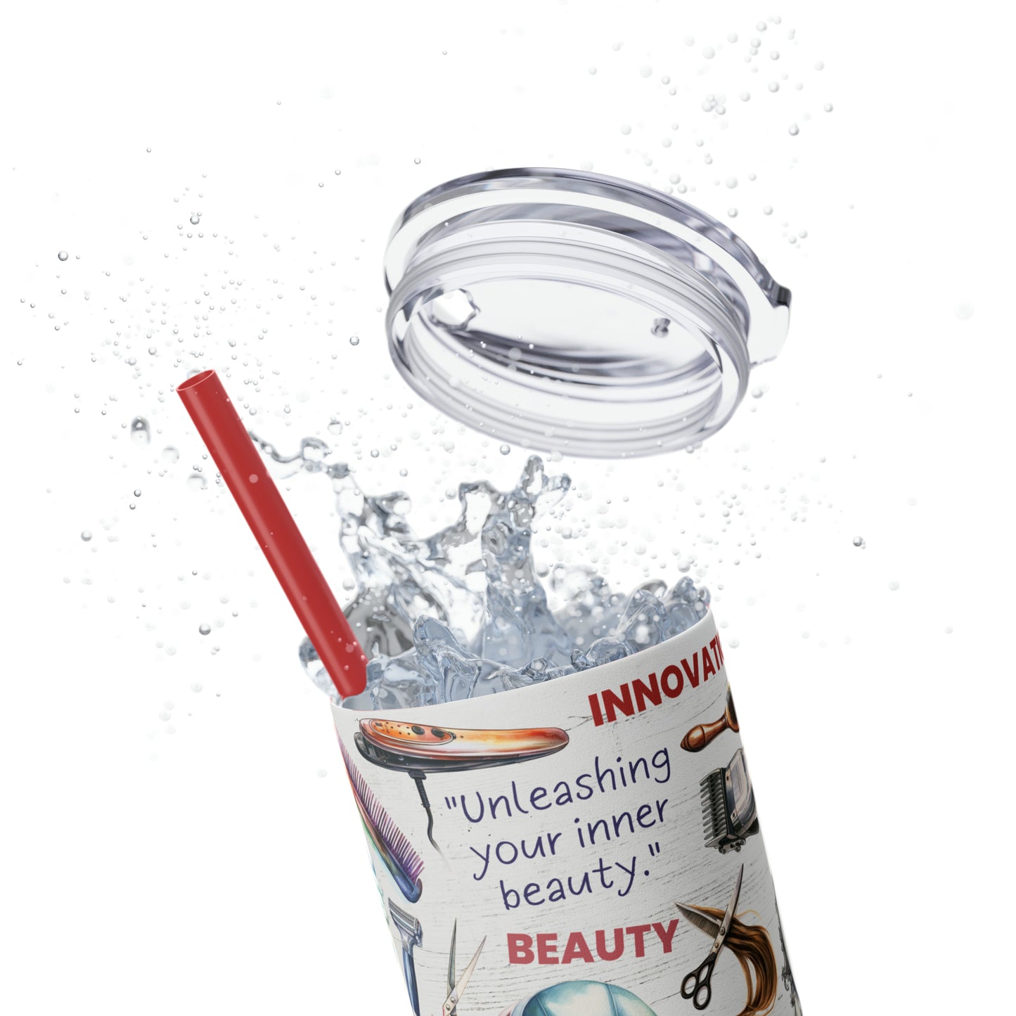 Hairdresser Life EcoChic 20oz Skinny Stainless Steel Tumbler with Straw