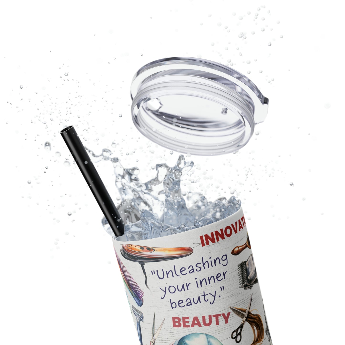 Hairdresser Life EcoChic 20oz Skinny Stainless Steel Tumbler with Straw