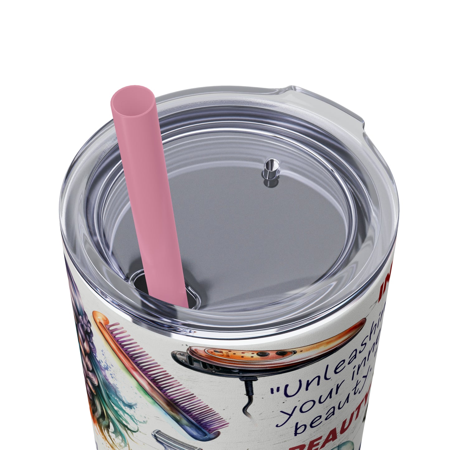 Hairdresser Life EcoChic 20oz Skinny Stainless Steel Tumbler with Straw