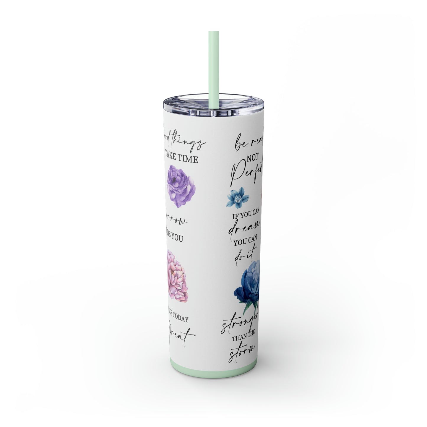 Choose to be happy! Skinny Tumbler, 20oz