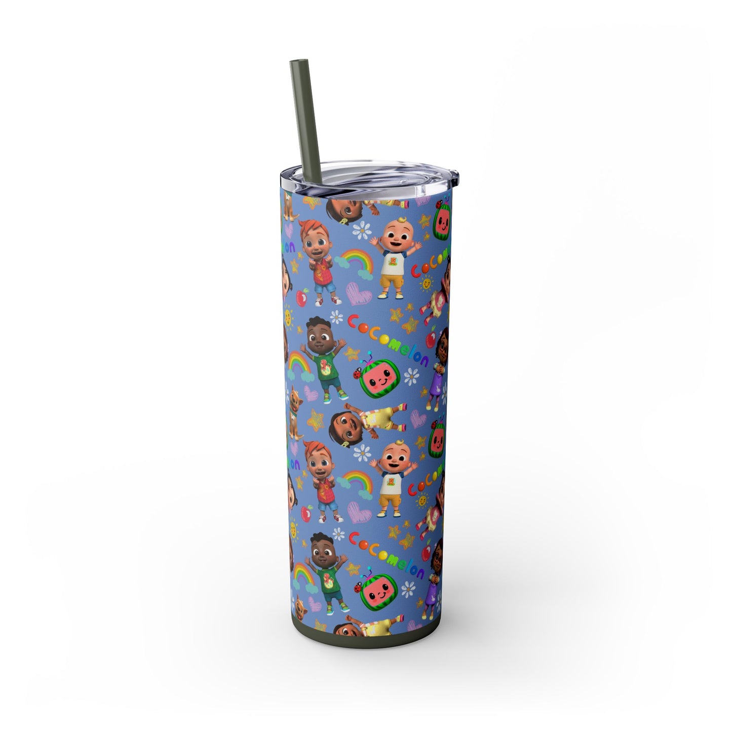 Coco Melon Skinny Tumbler with Straw, 20oz