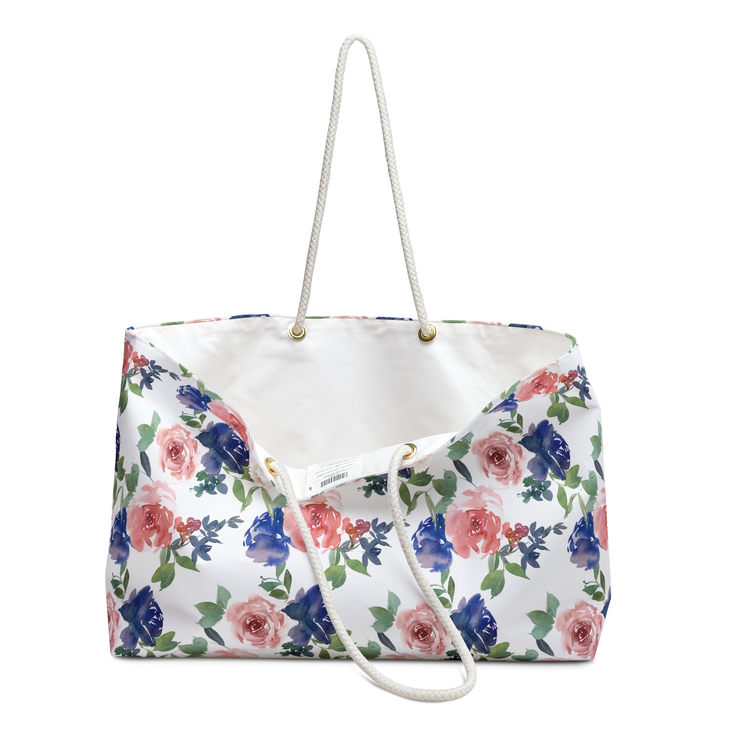 Blue & Pink Floral Weekender Bag