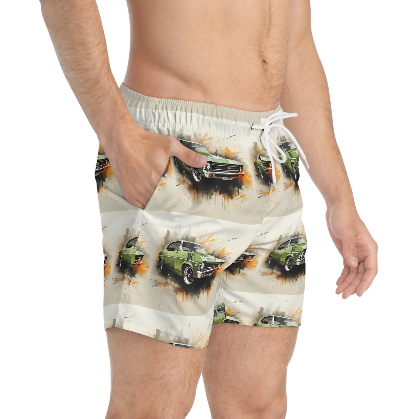 Men’s Chevy Nova Swim Trunks (AOP)